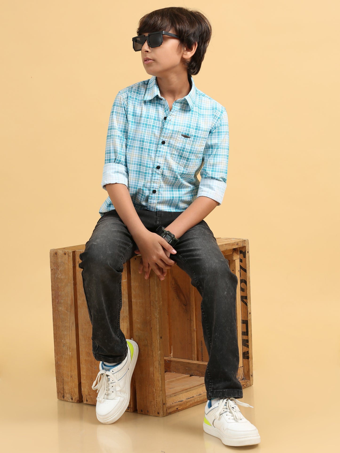 Eastern Blue Laffer Checks Shirt