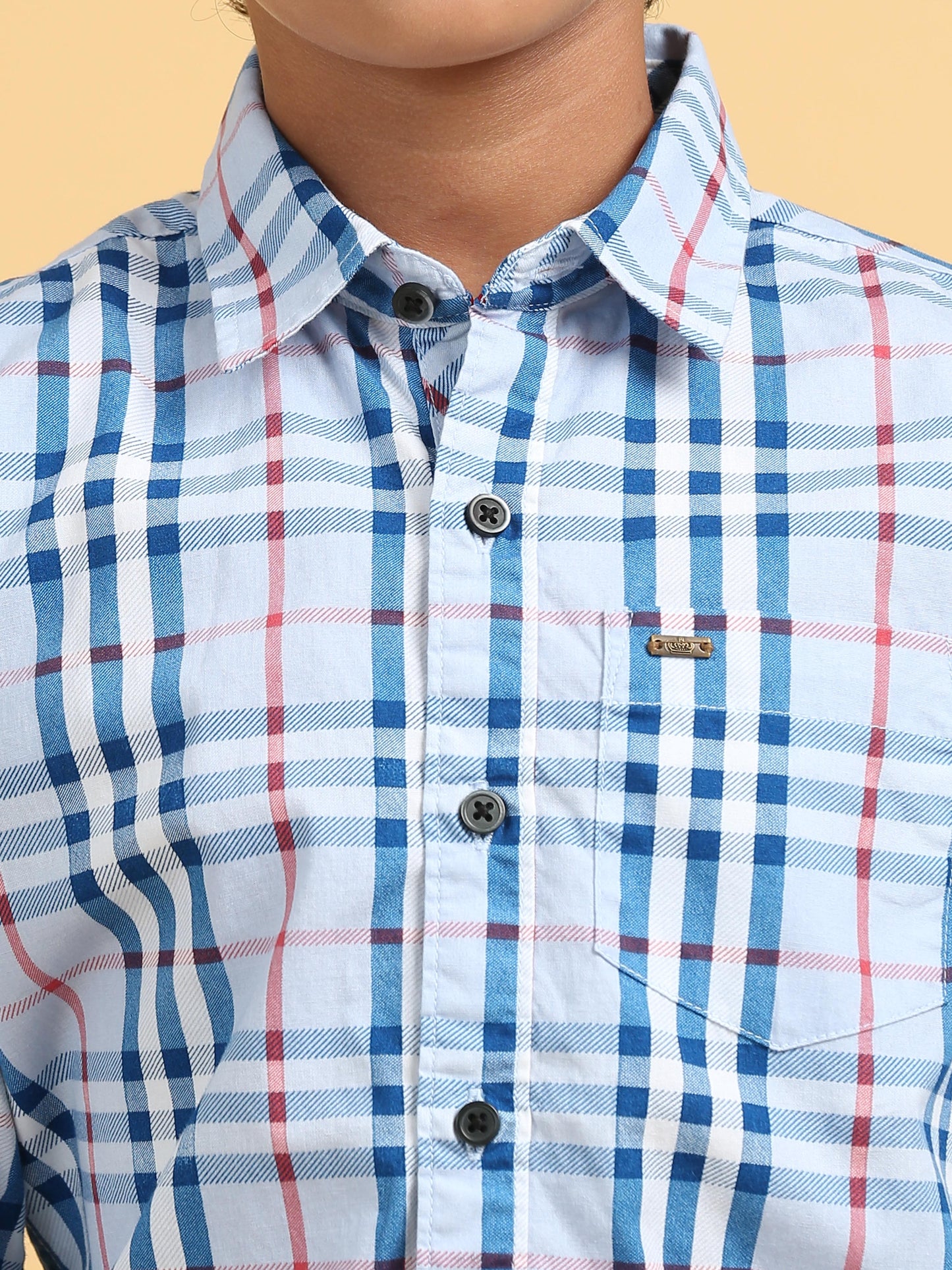 Powder Blue Laffer Checks Shirt