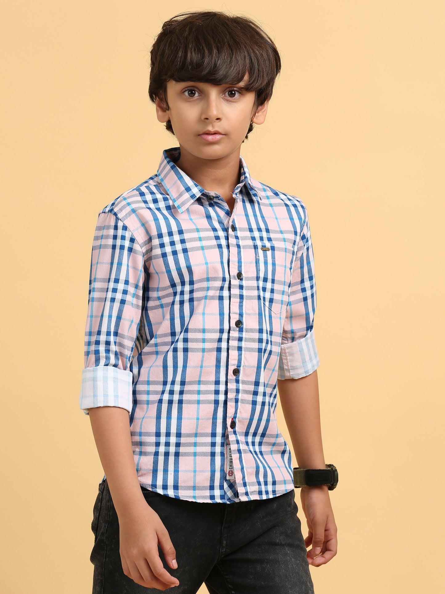 Rose Quartz Laffer Checks Shirt