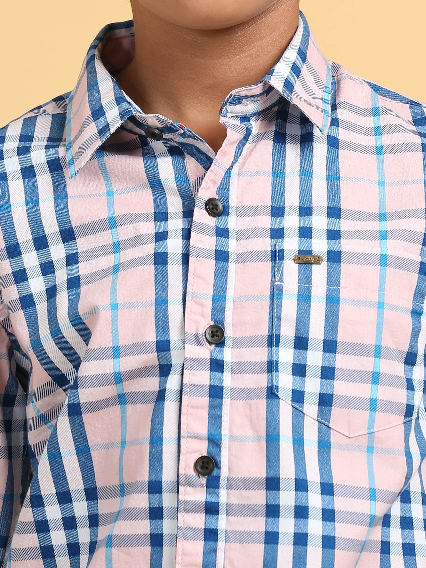 Rose Quartz Laffer Checks Shirt