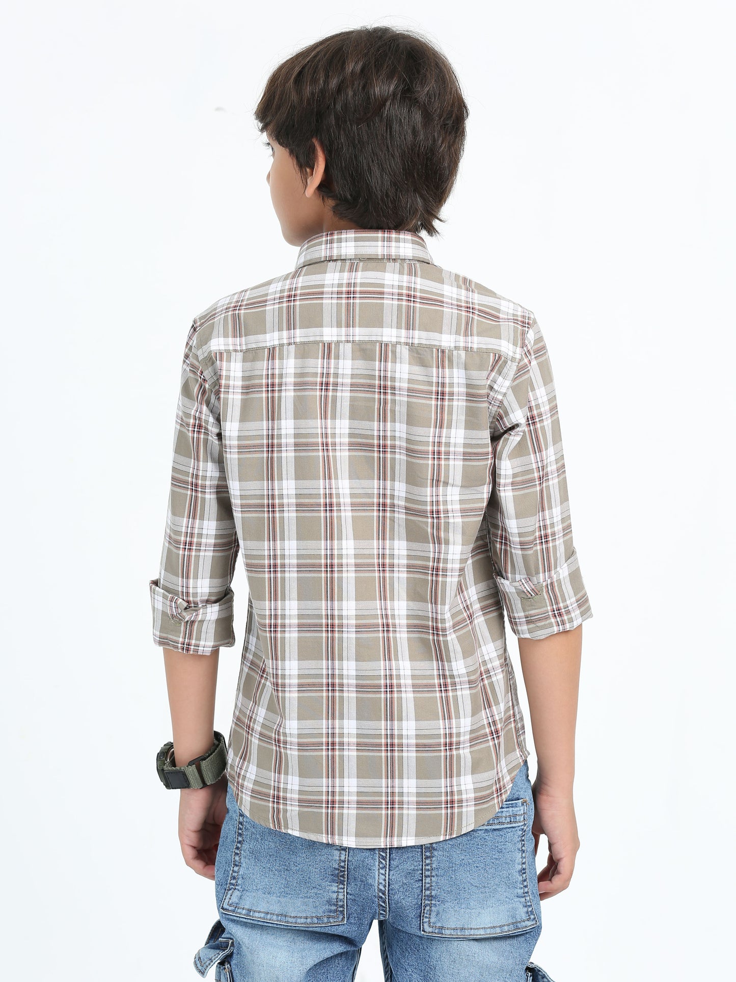 Sand Oxford Checks Shirt