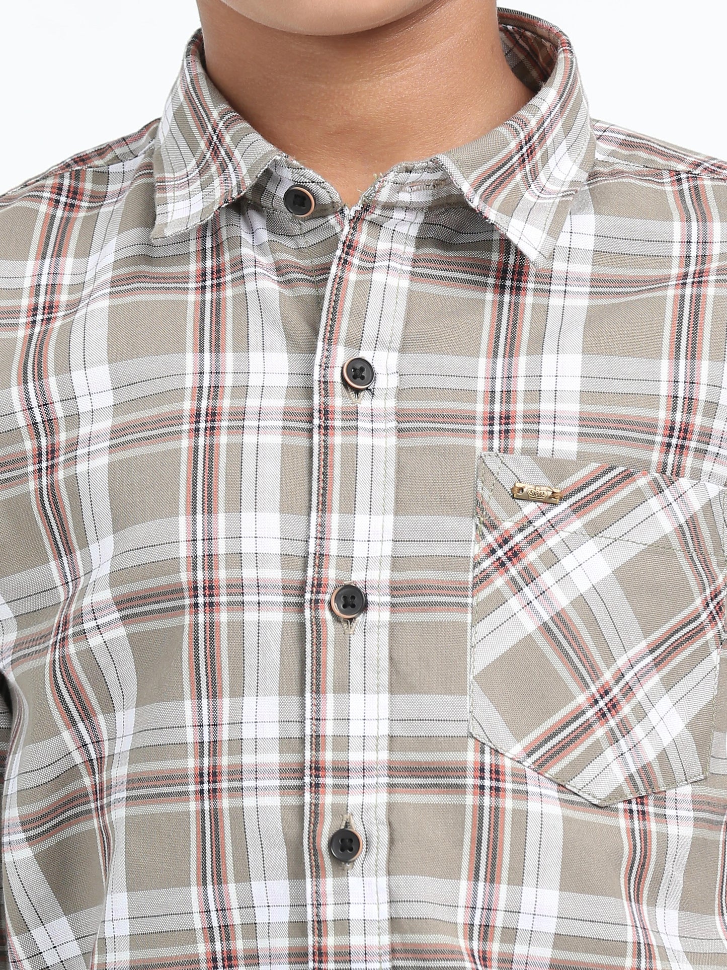Sand Oxford Checks Shirt