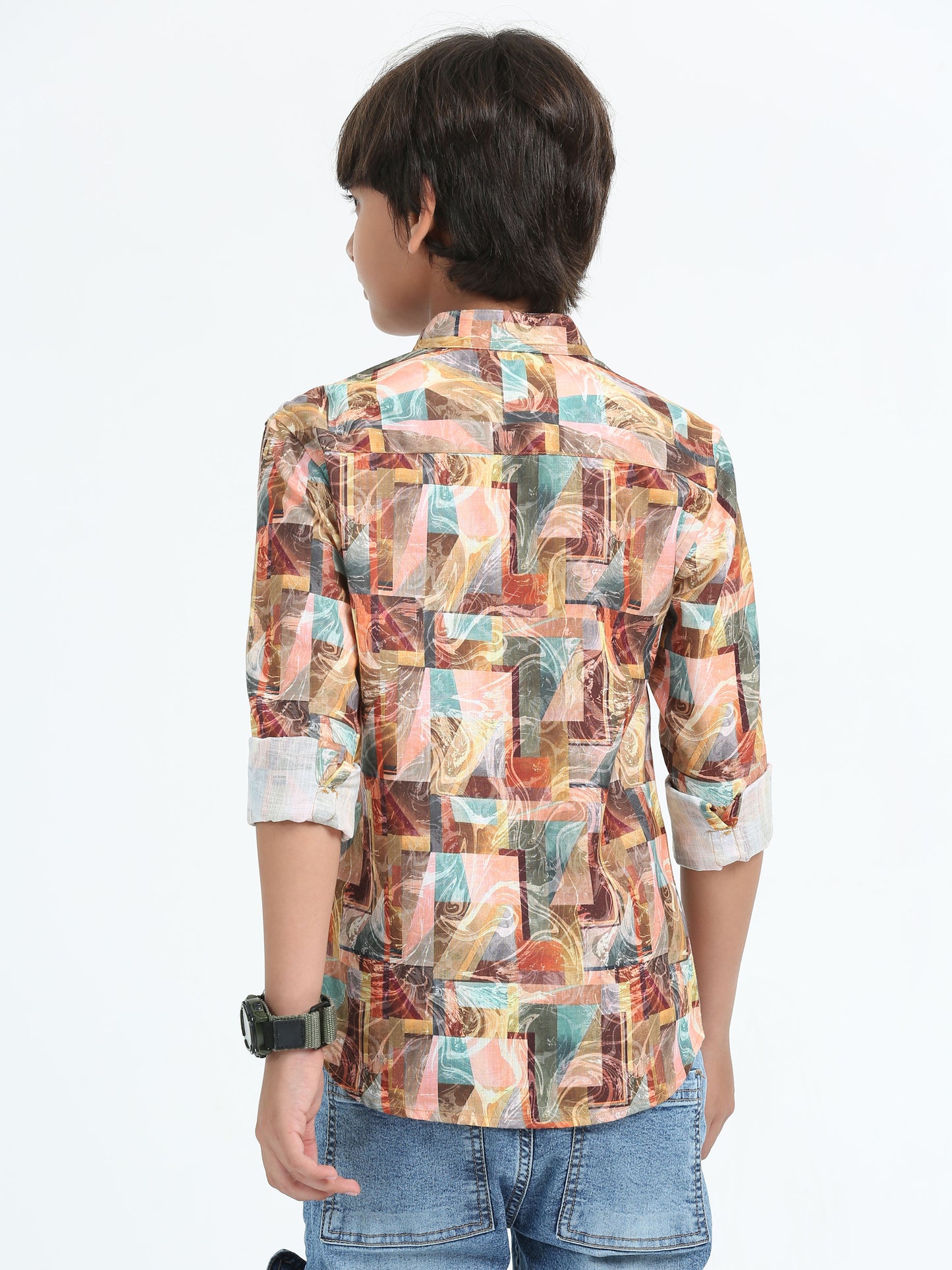 Multi Colour Rayon Digital Printed Short Kurta