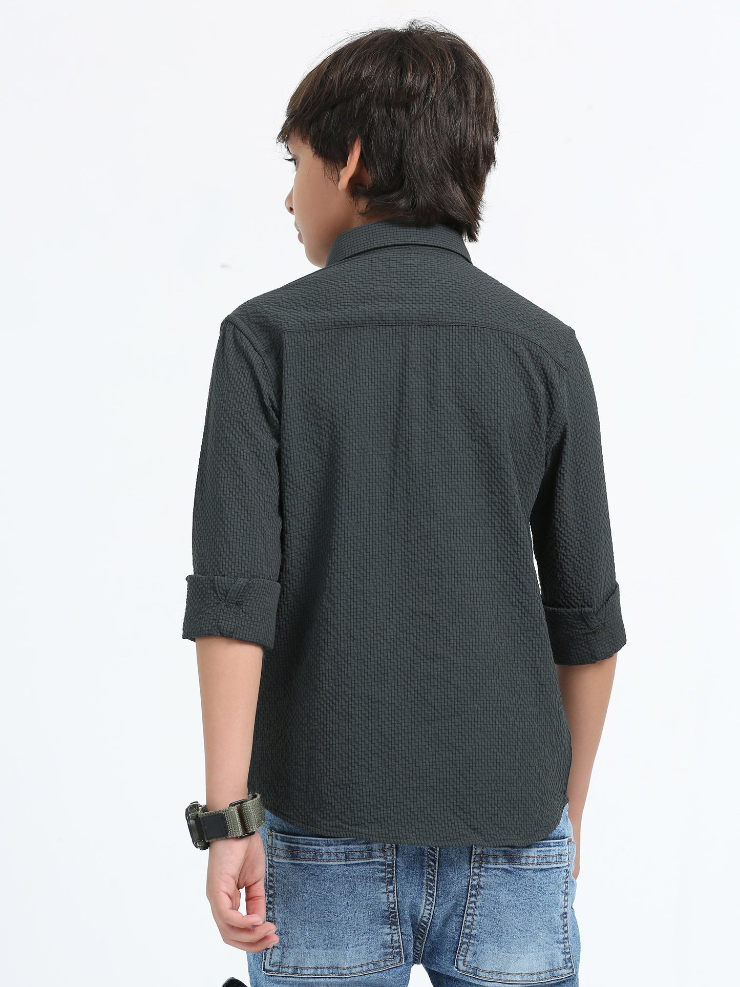 Lunar Green Solid Popcorn Shirt