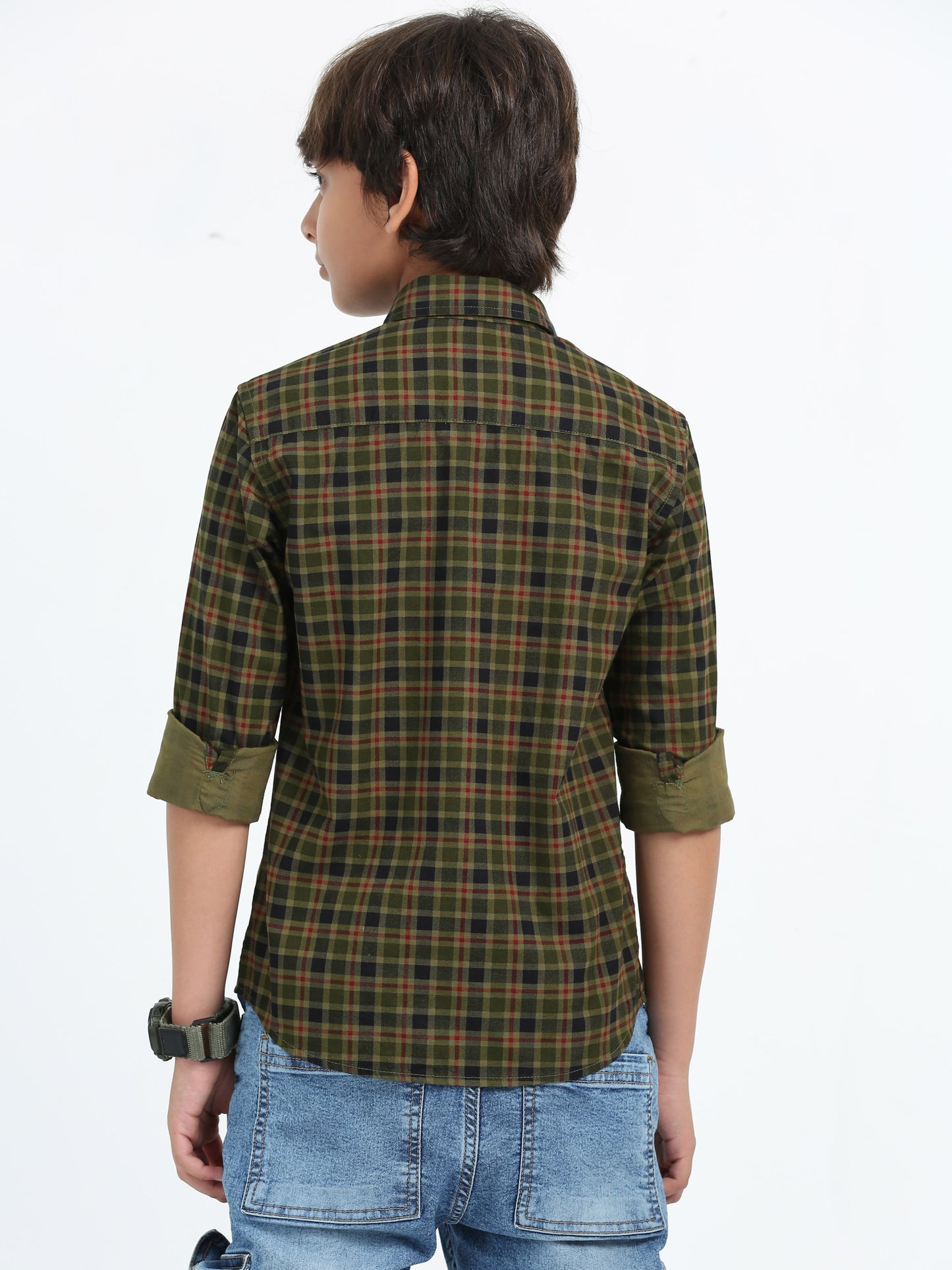 Olive Laffer Checks Shirt