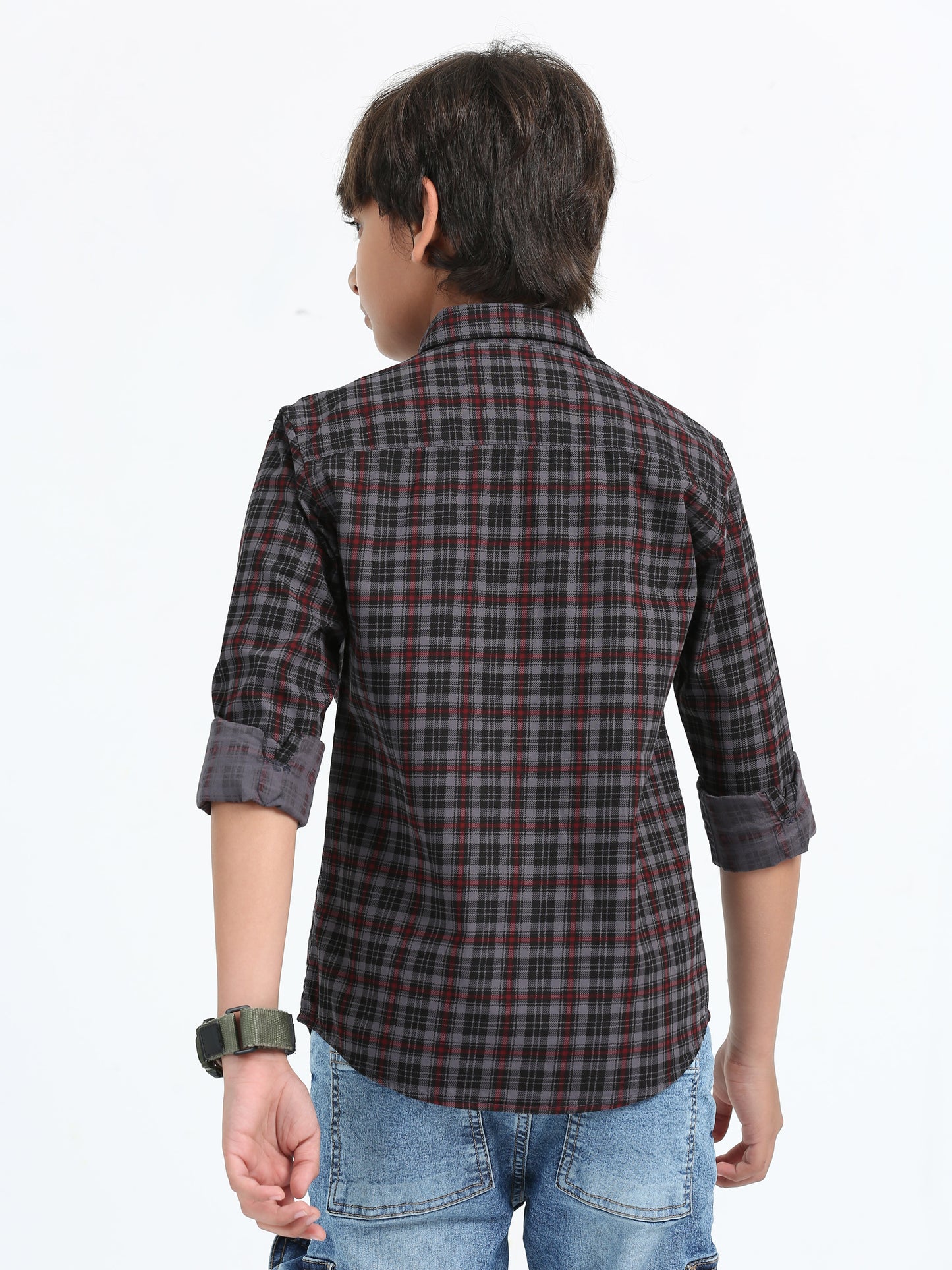 Grey Laffer Checks Shirt