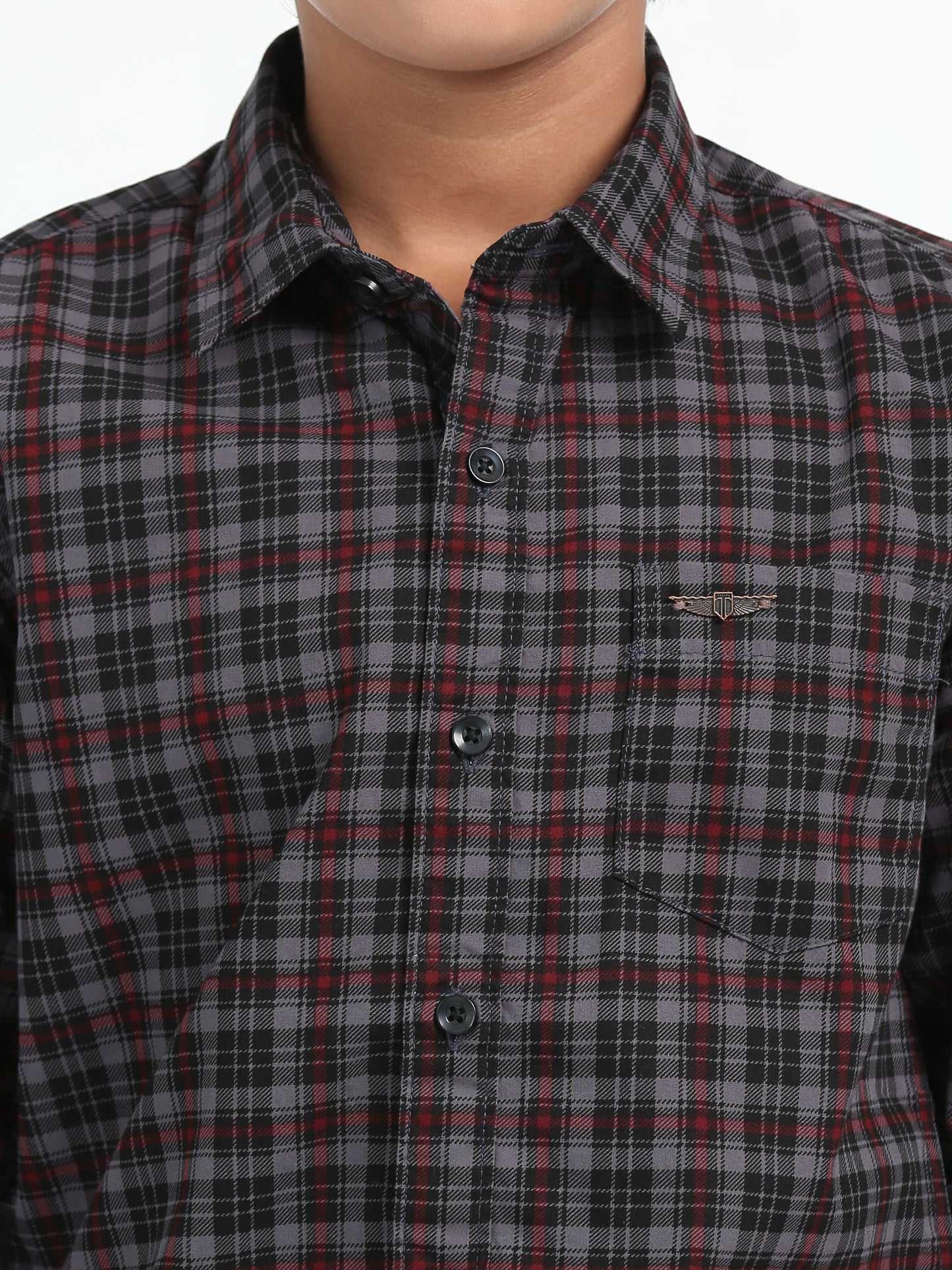 Grey Laffer Checks Shirt