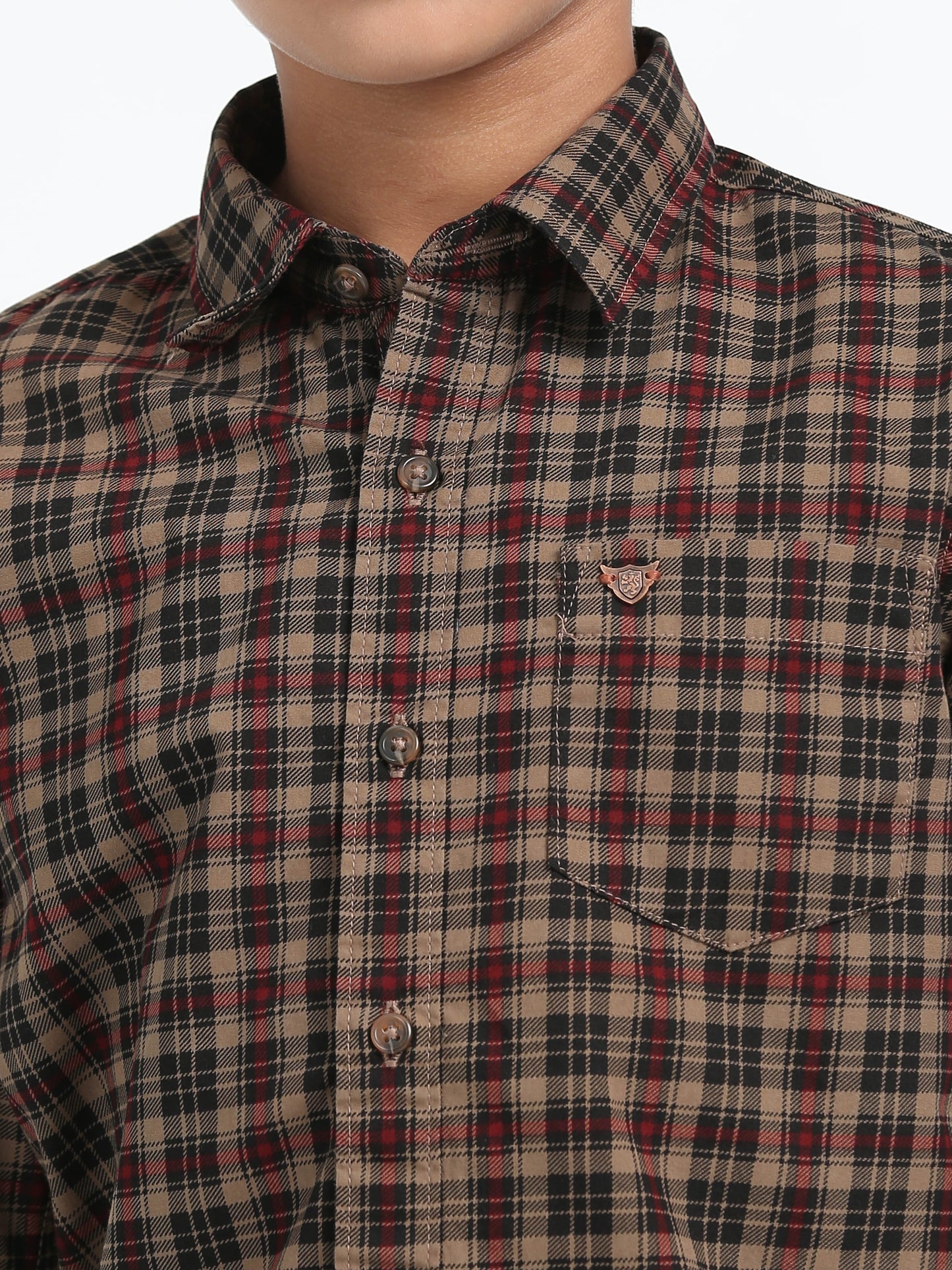 Khaki Laffer Checks Shirt