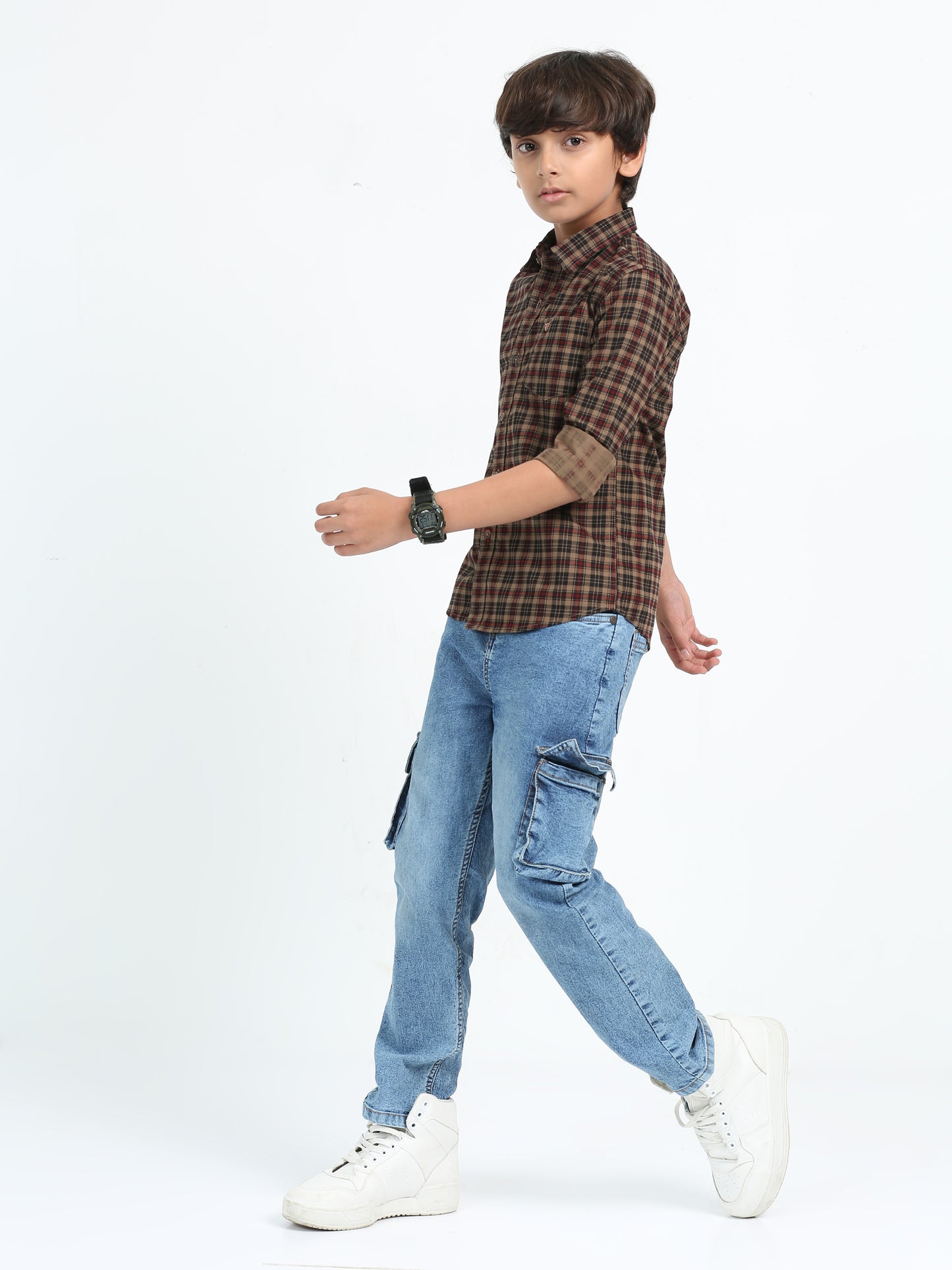 Khaki Laffer Checks Shirt