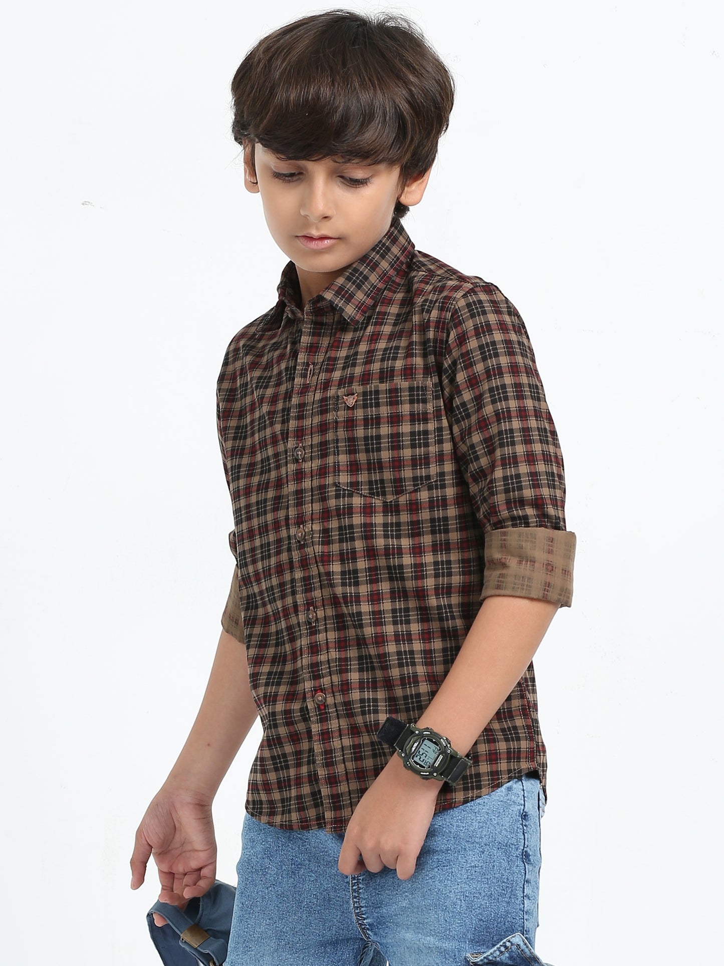 Khaki Laffer Checks Shirt