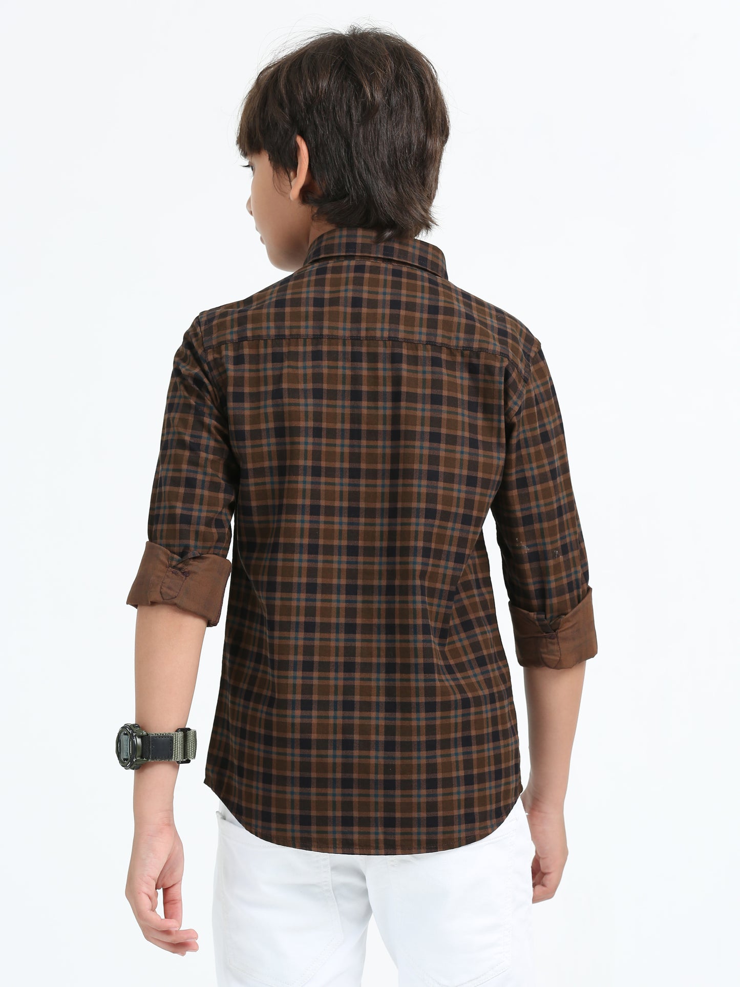 Brown Laffer Checks Shirt