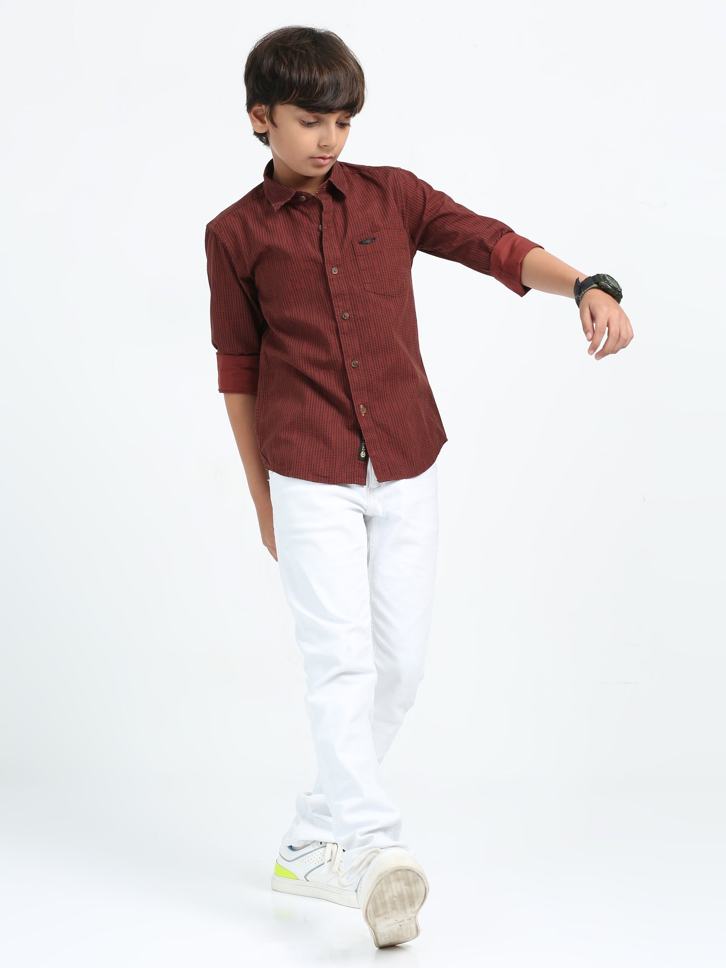 Maroon Laffer Printed Shirt