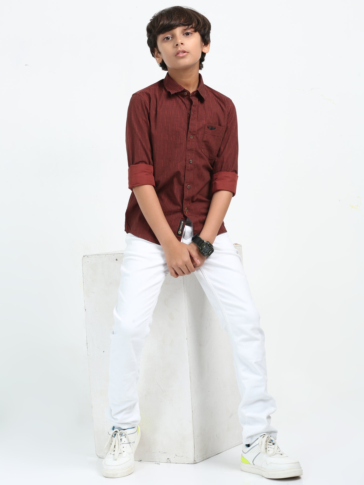 Maroon Laffer Printed Shirt