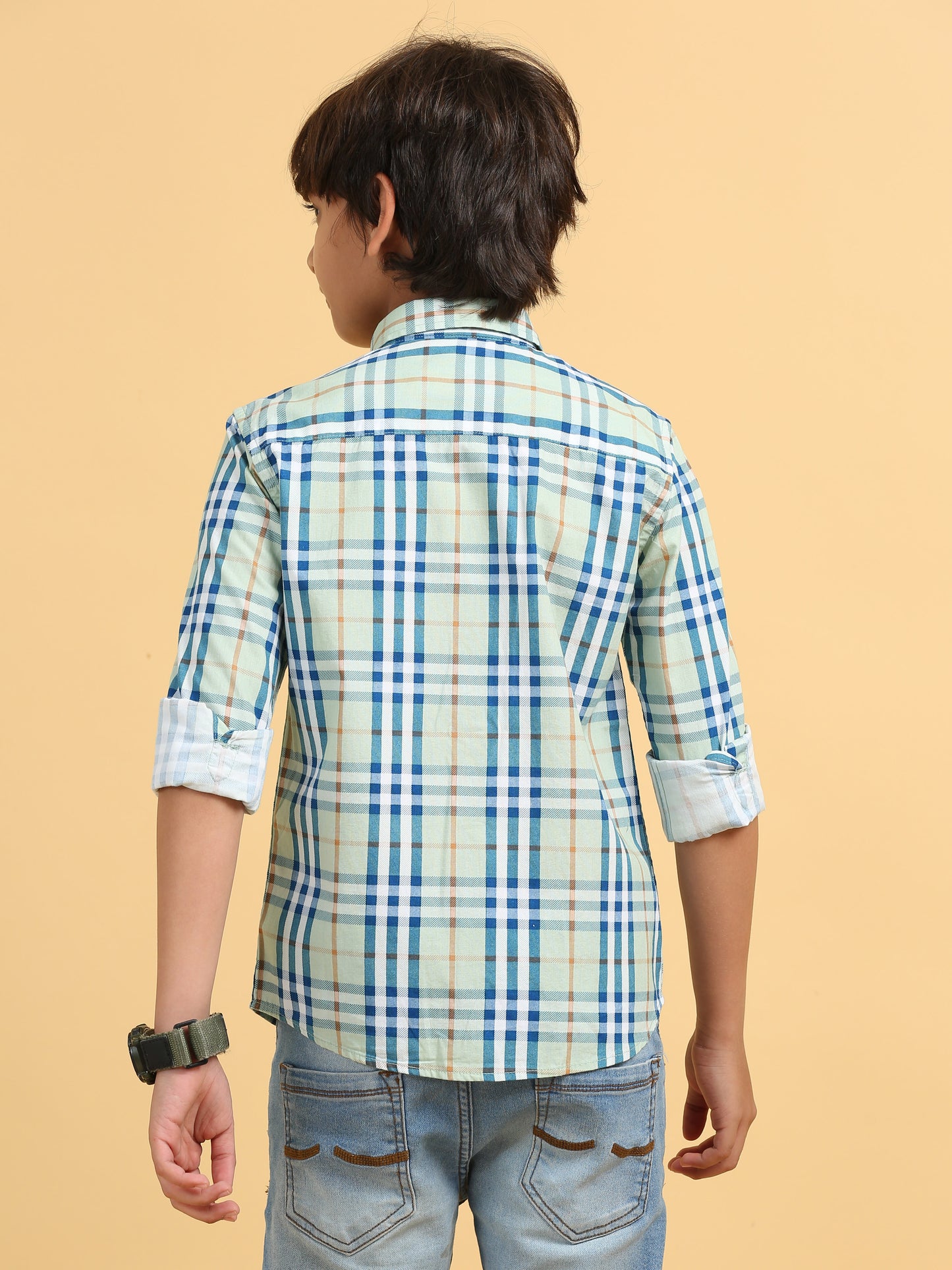 Pista Green Laffer Checks Shirt