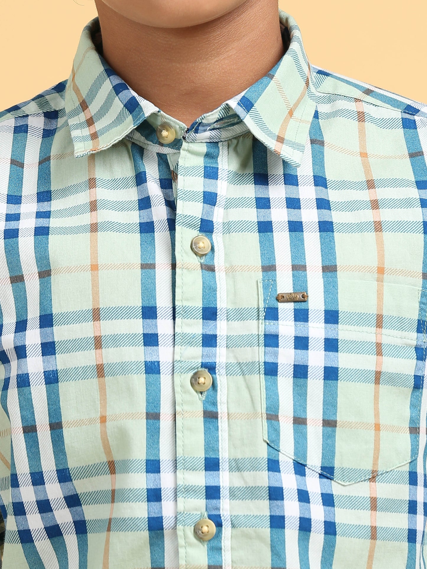 Pista Green Laffer Checks Shirt