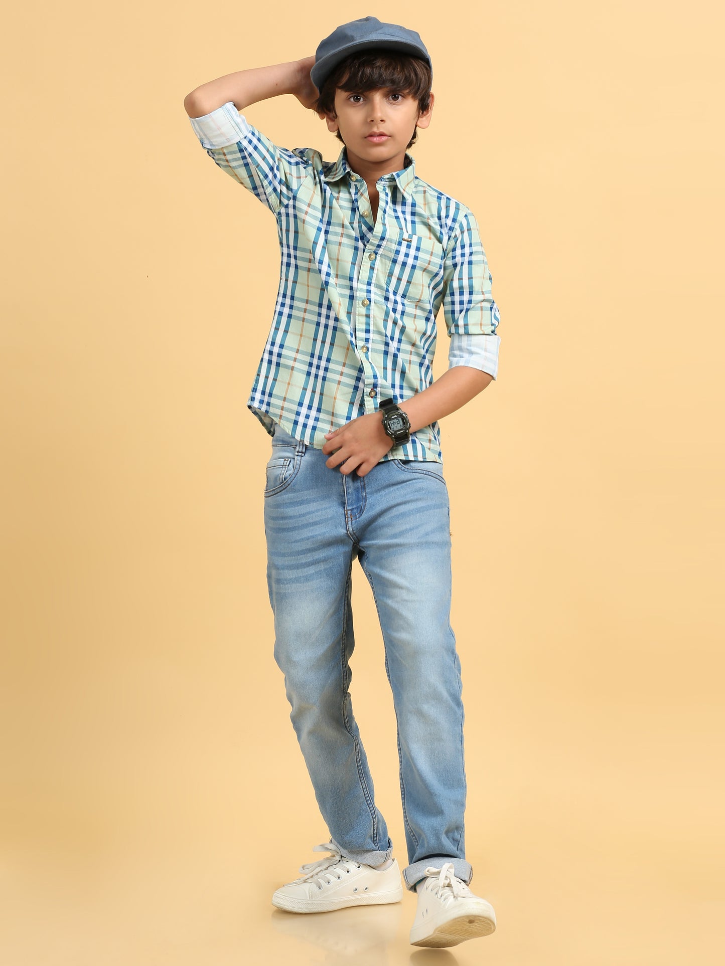 Pista Green Laffer Checks Shirt