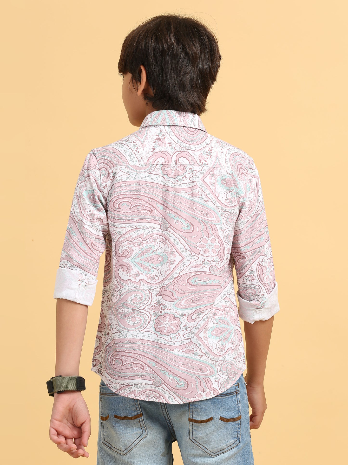 Pink Blossom Rayon Printed Shirt
