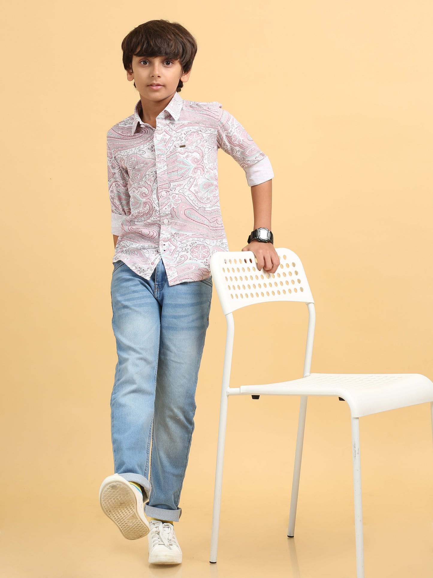 Pink Blossom Rayon Printed Shirt