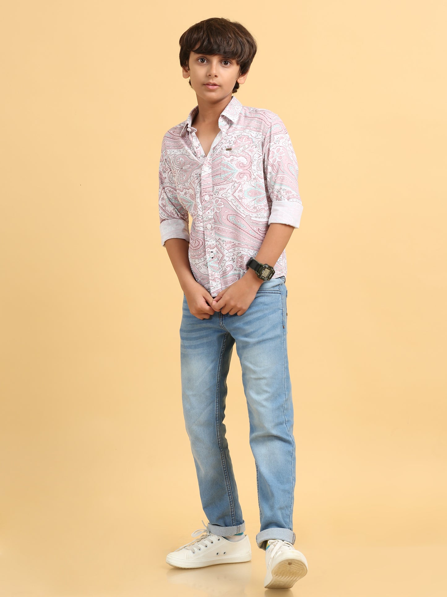 Pink Blossom Rayon Printed Shirt
