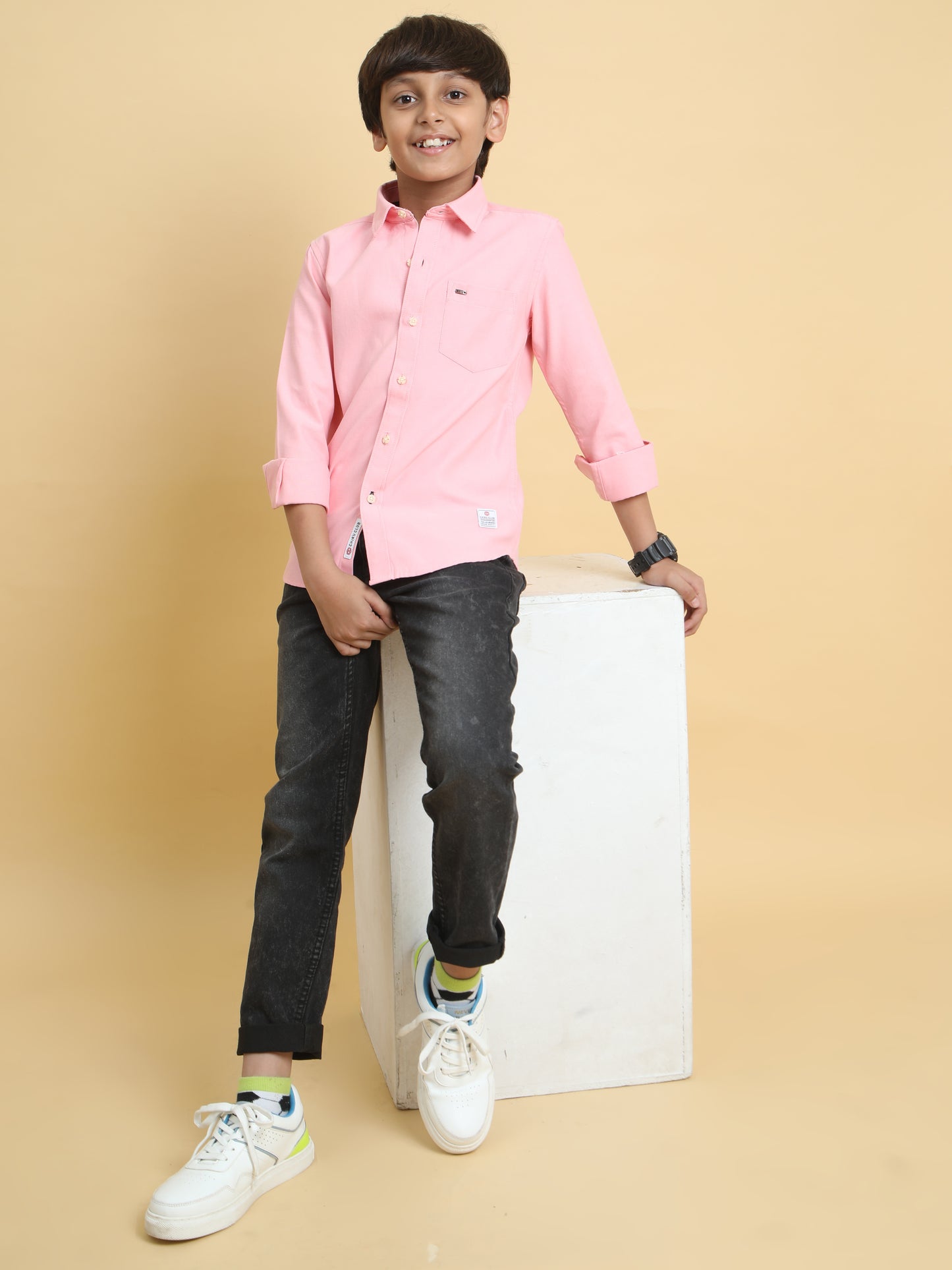 Pink Oxford Solid Shirt