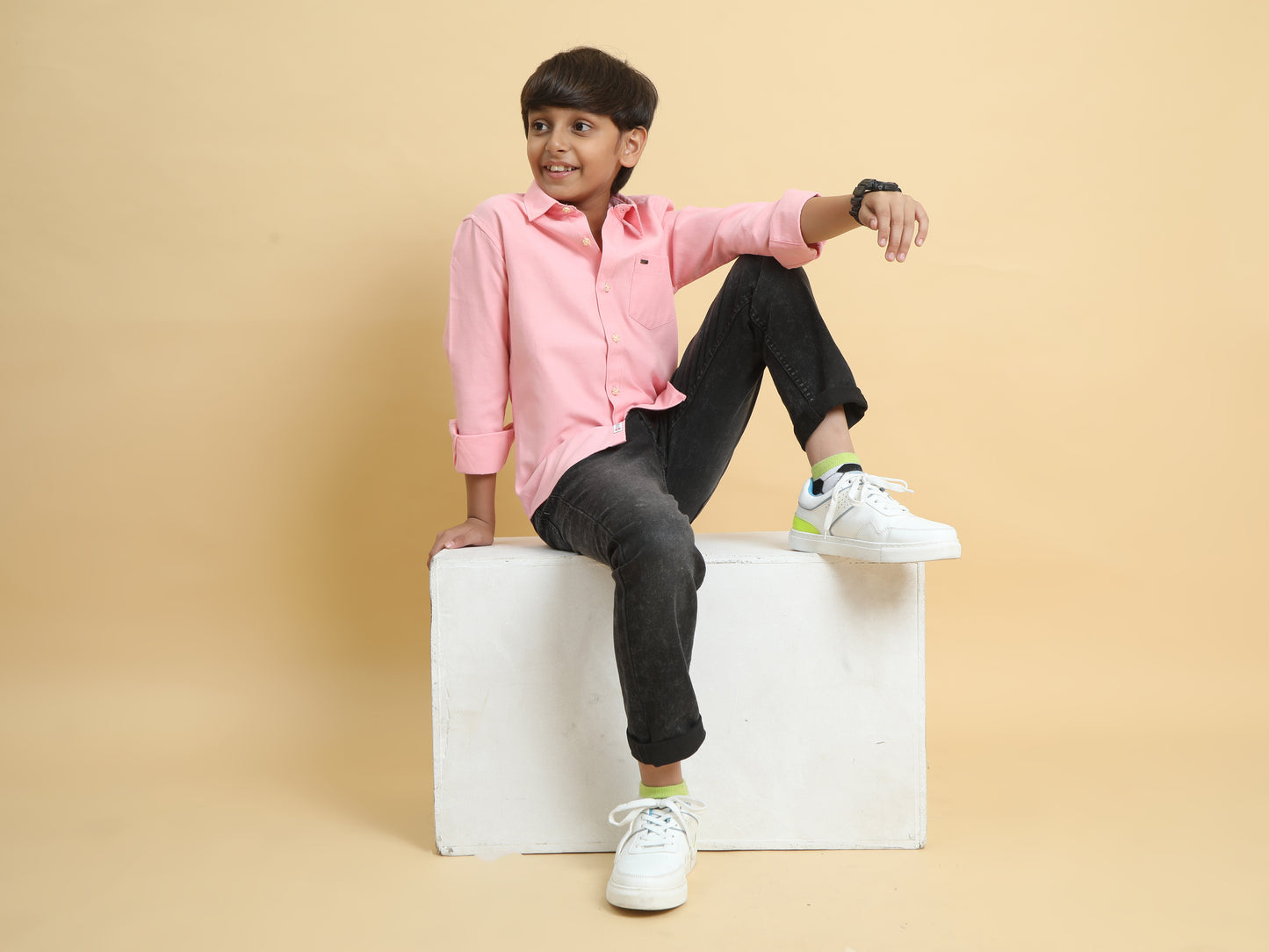 Pink Oxford Solid Shirt