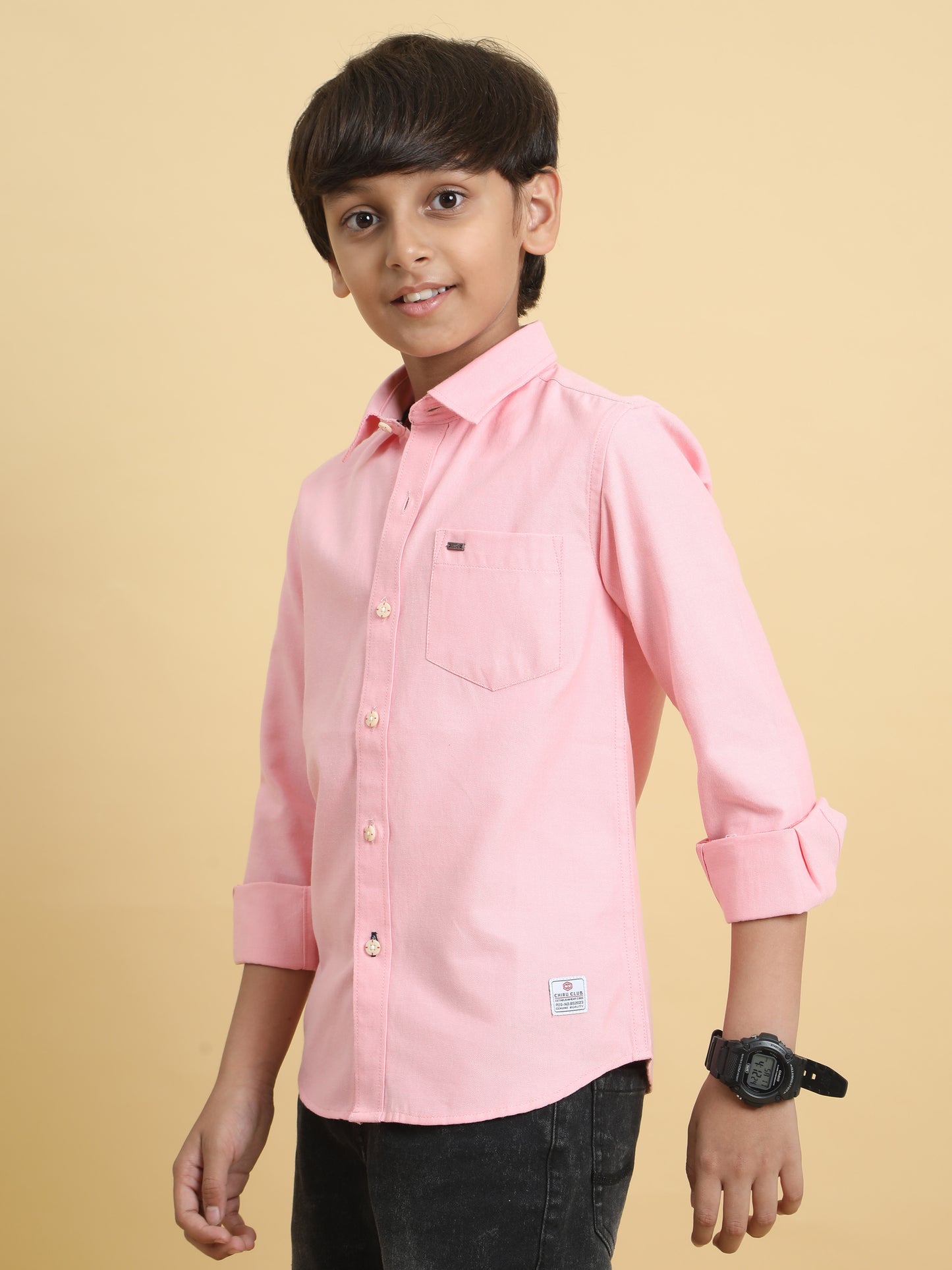 Pink Oxford Solid Shirt