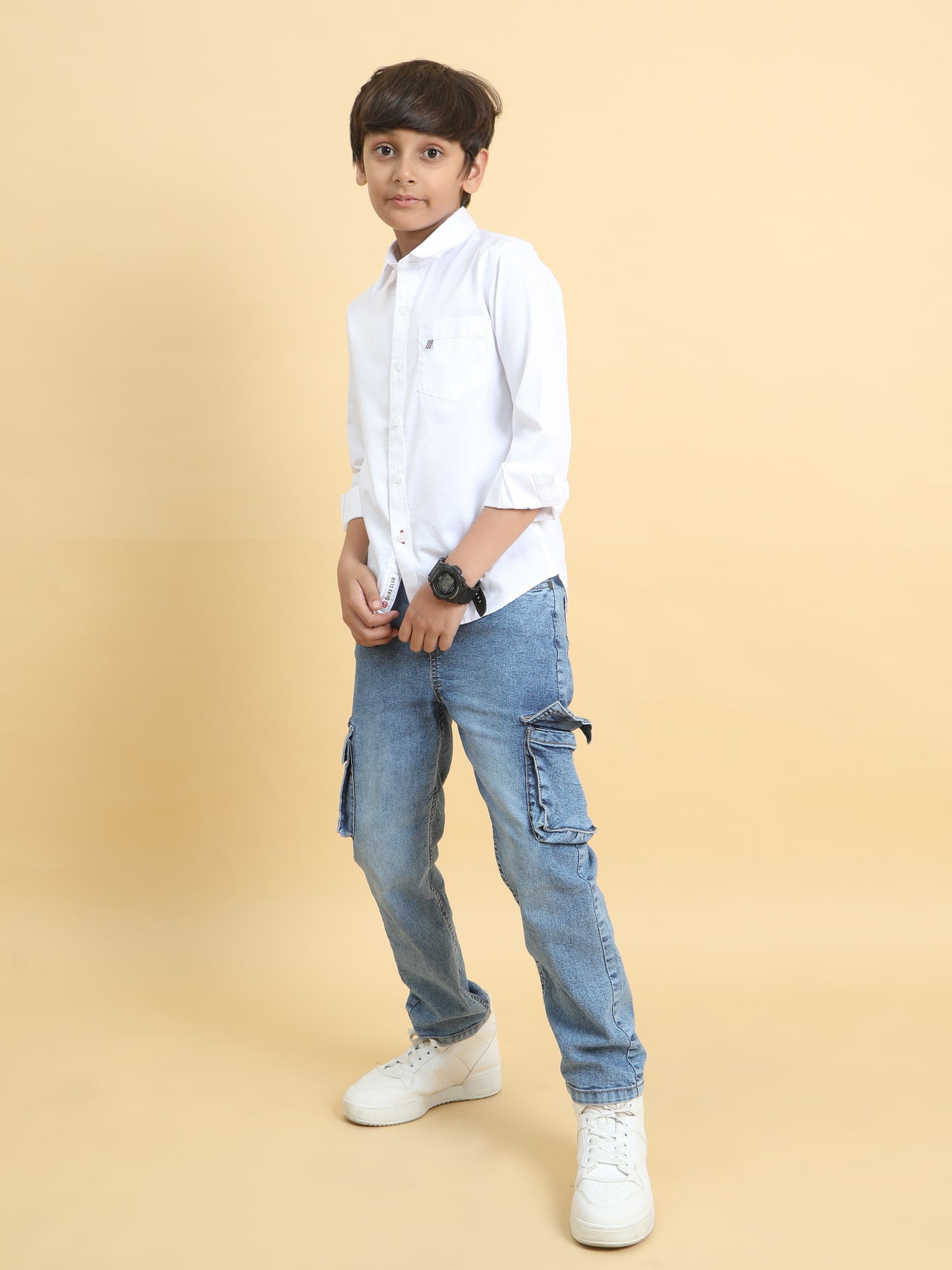 Pearl White Supima Cotton Solid Shirt