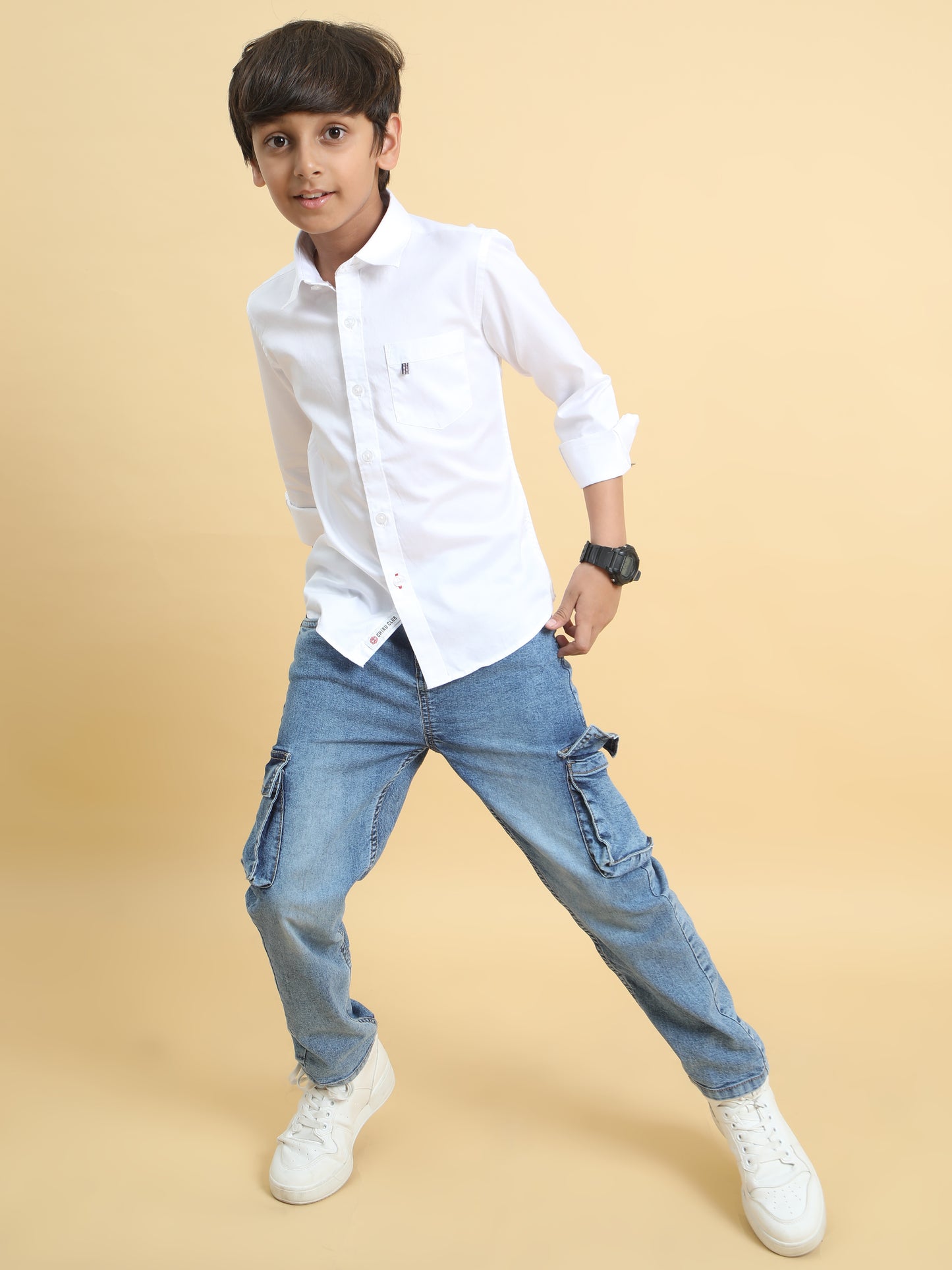 Pearl White Supima Cotton Solid Shirt