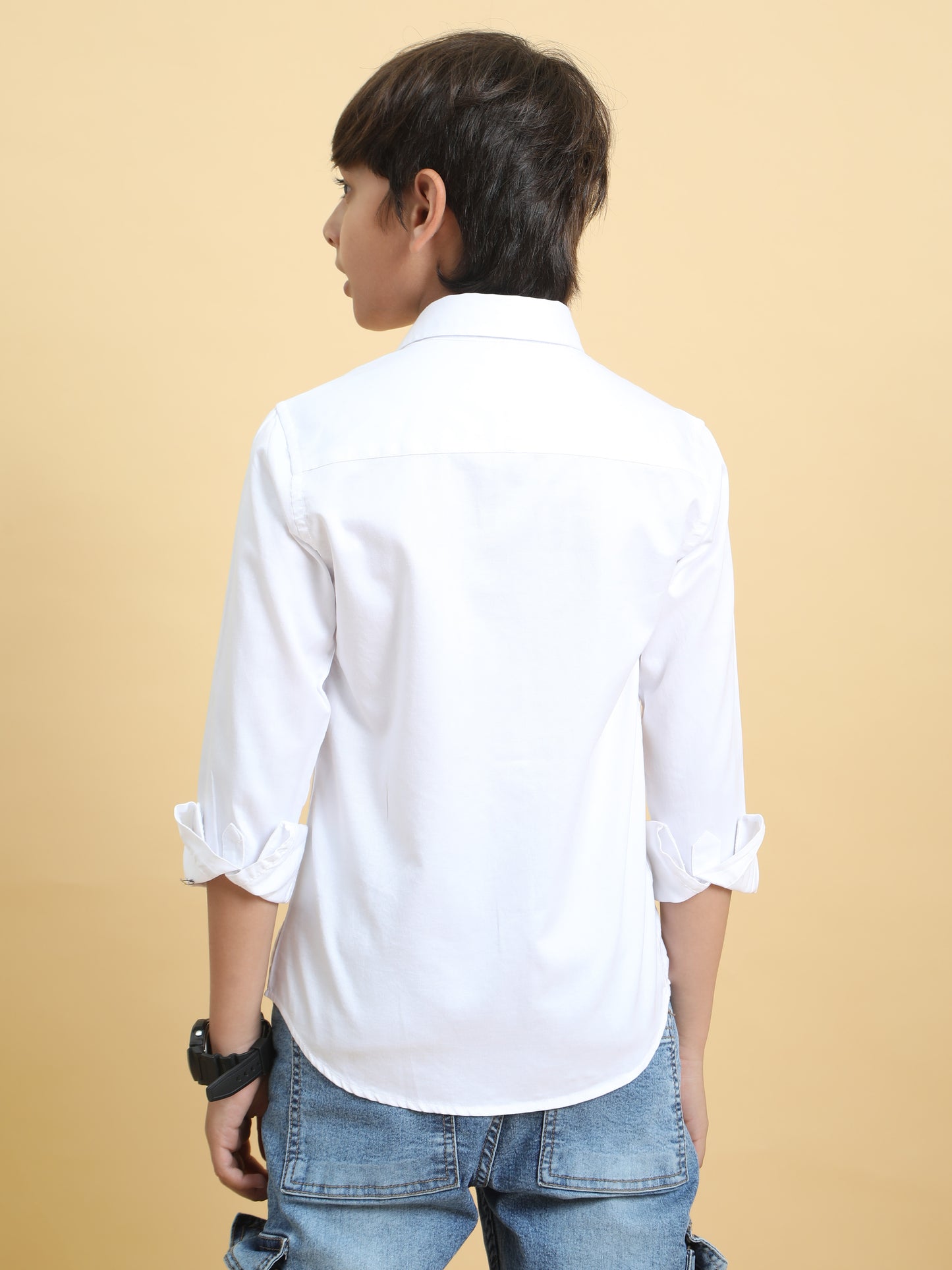 Pearl White Supima Cotton Solid Shirt