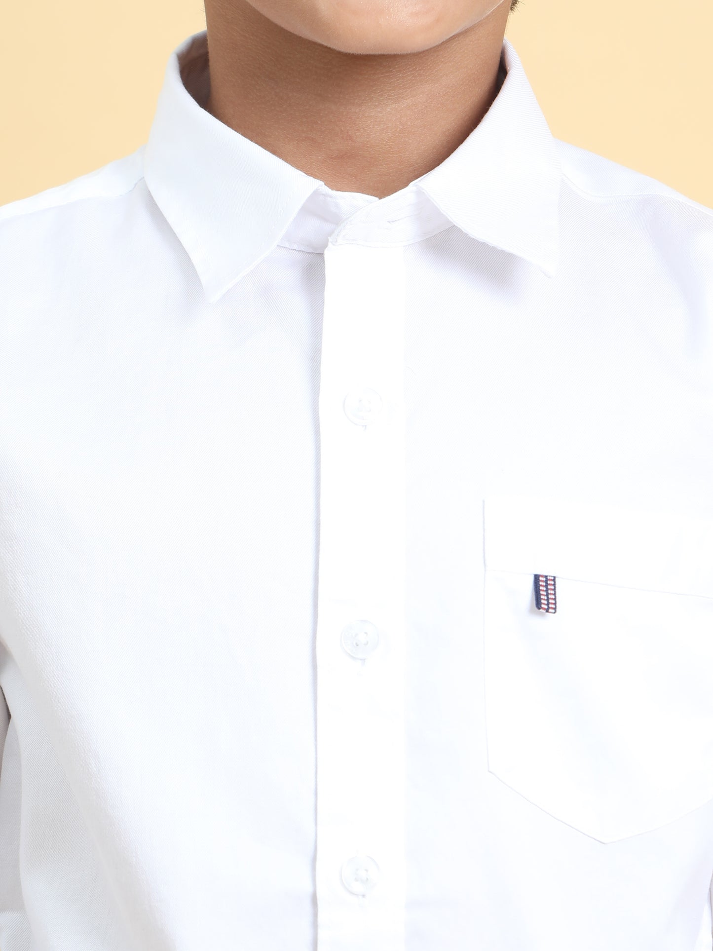 Pearl White Supima Cotton Solid Shirt