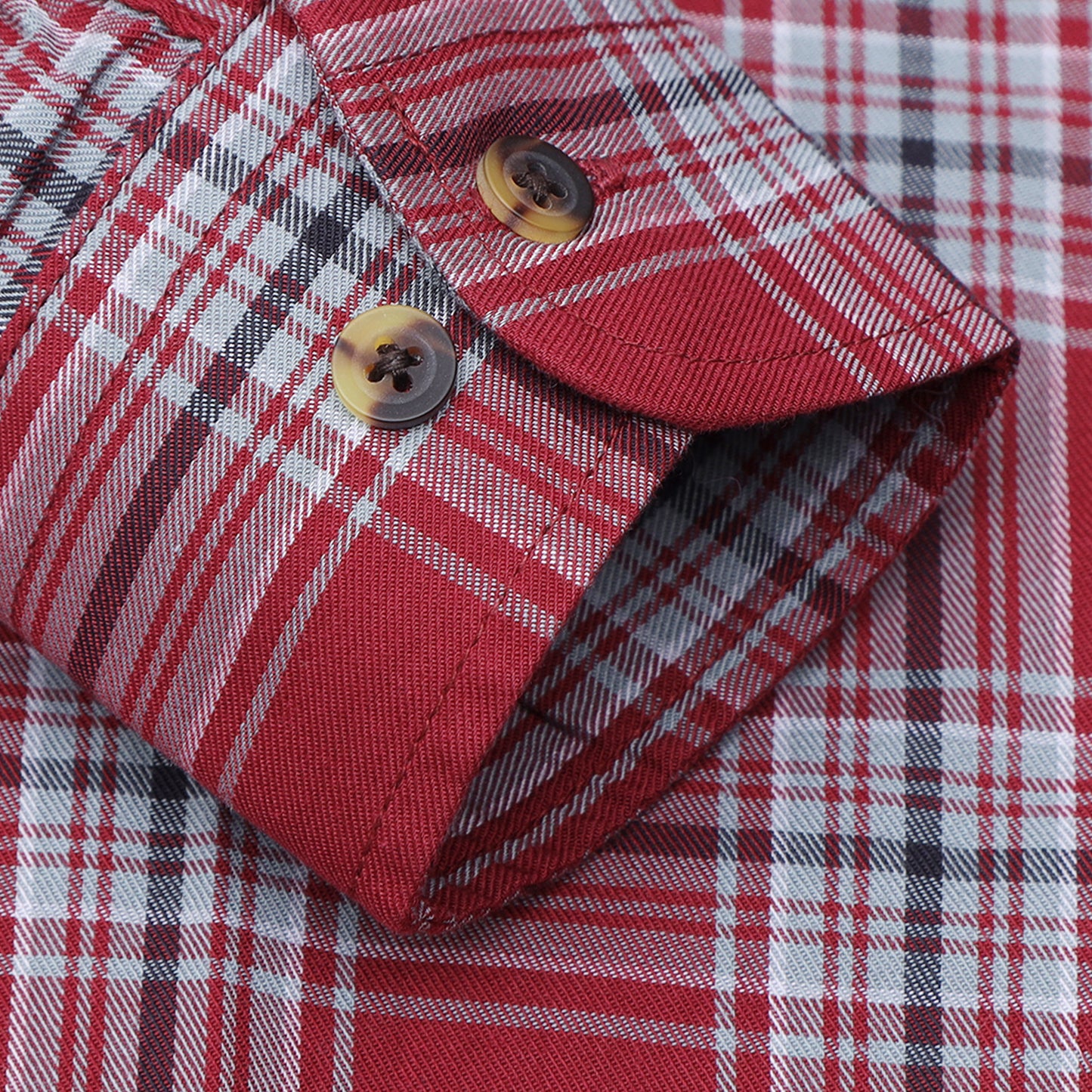 Maroon Twill Checks Shirt for Boys