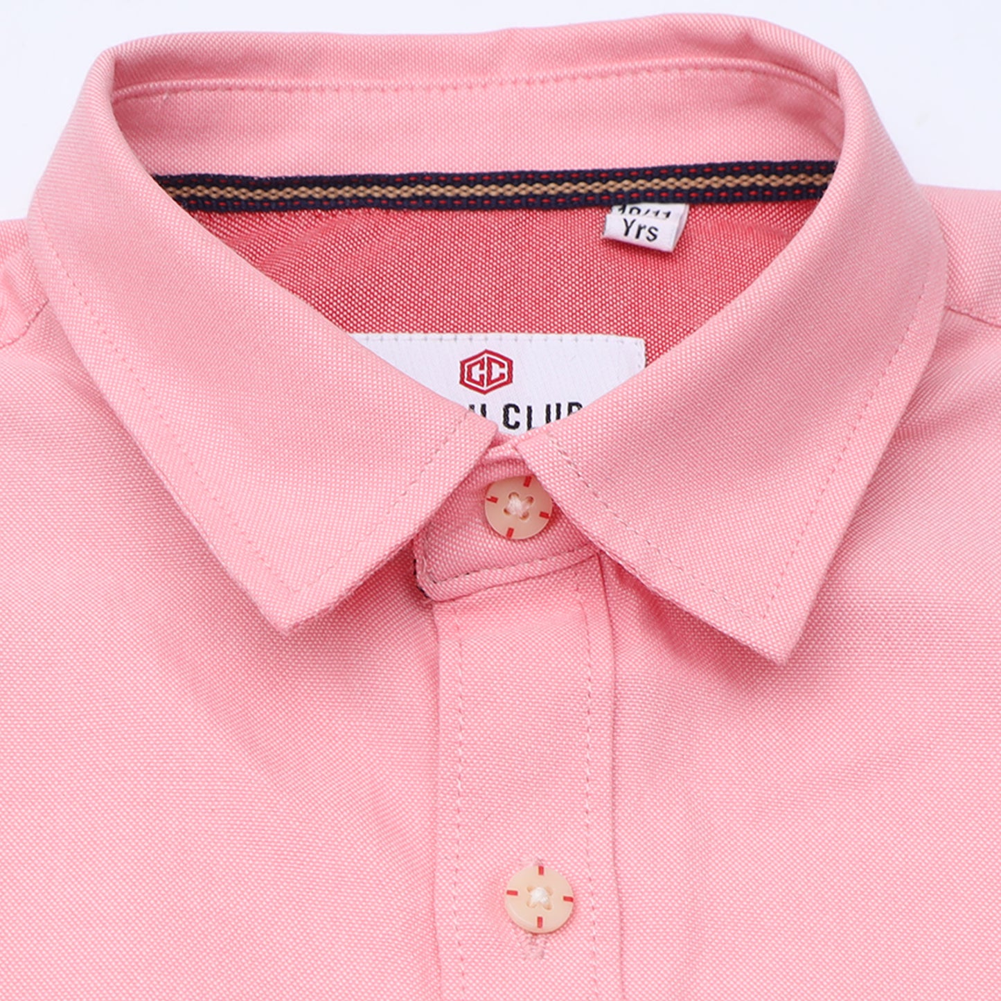 Pink Oxford Solid Shirt for Boys