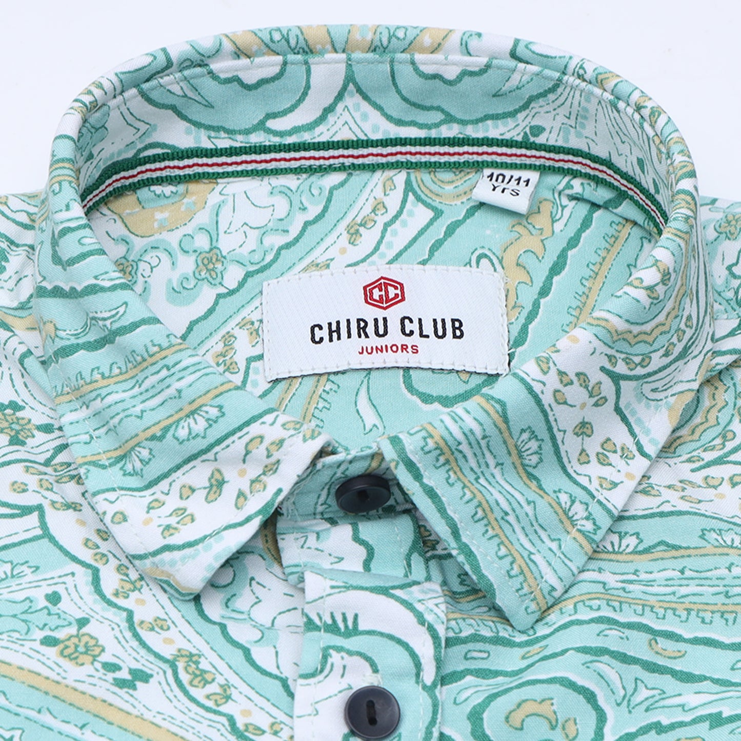 Turquoise Rayon Printed Shirt For Boys
