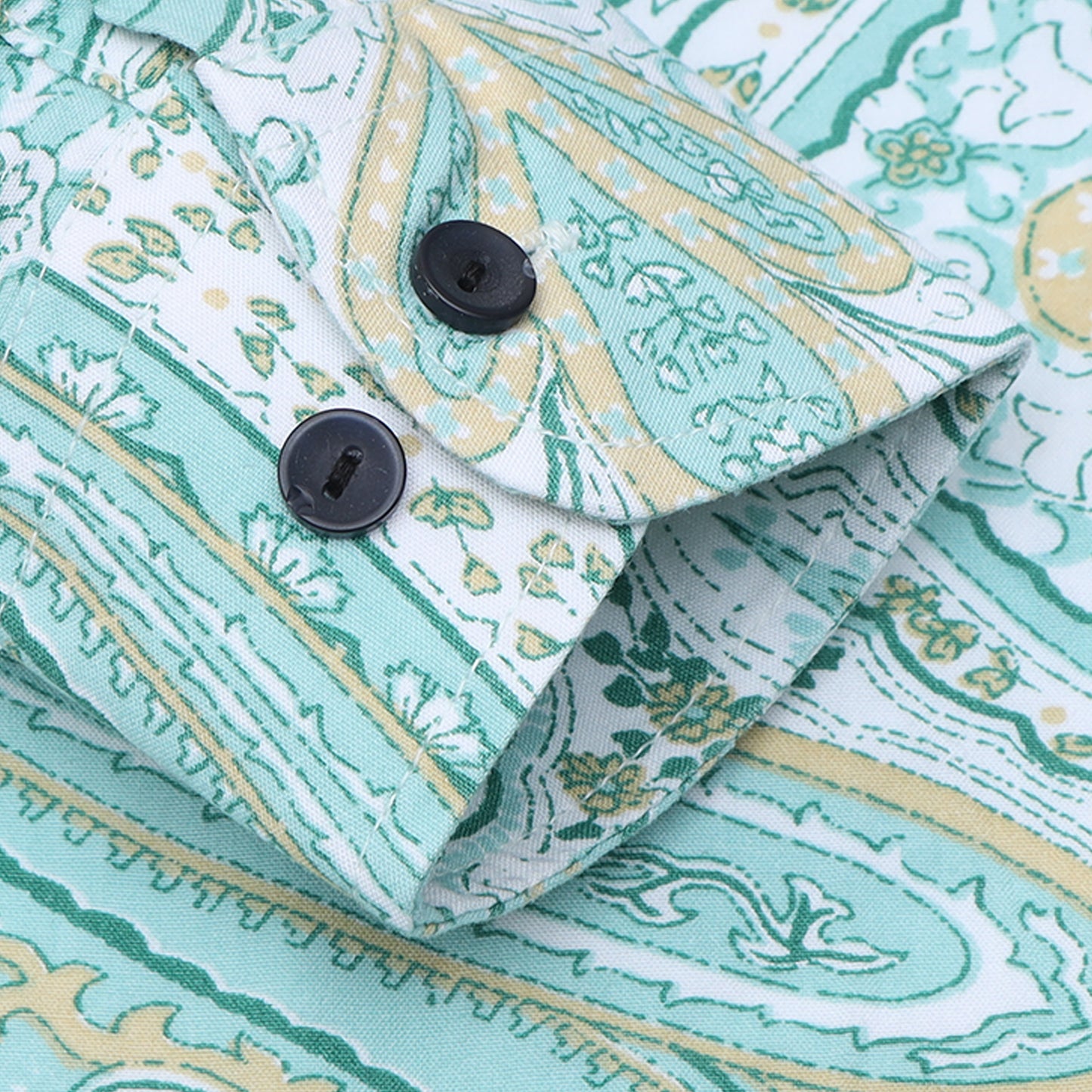 Turquoise Rayon Printed Shirt For Boys