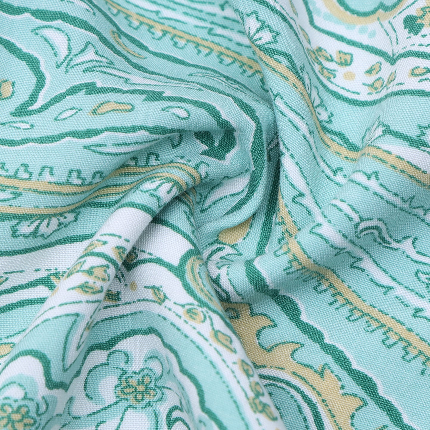 Turquoise Rayon Printed Shirt For Boys