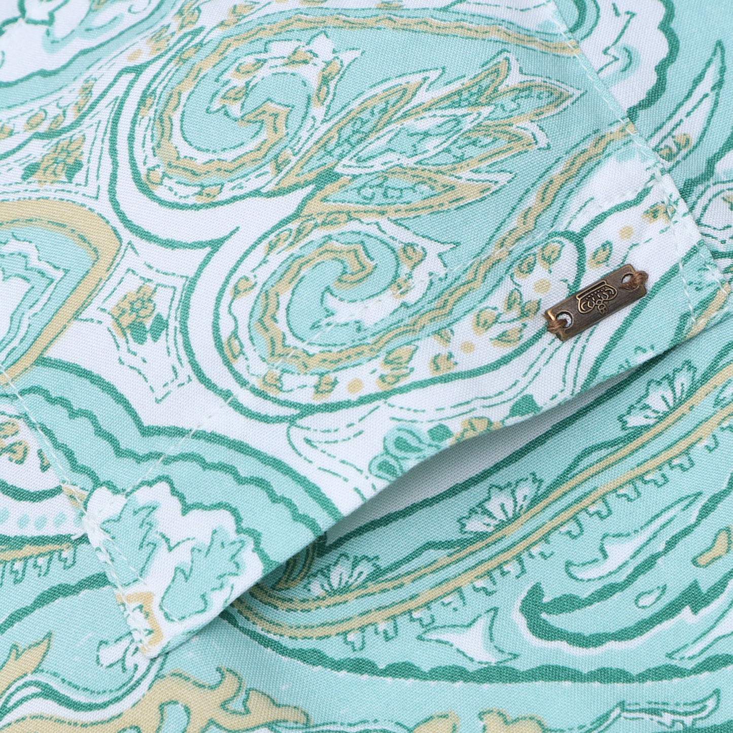 Turquoise Rayon Printed Shirt For Boys