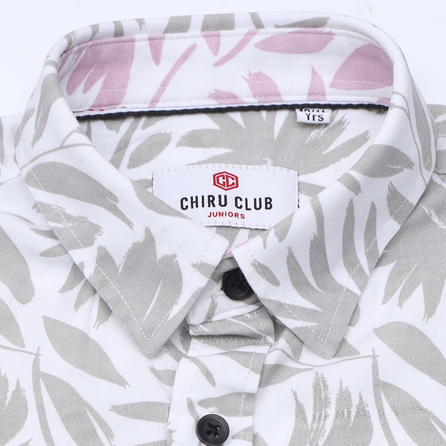 Ash Brown Rayon Printed Shirt for Boys