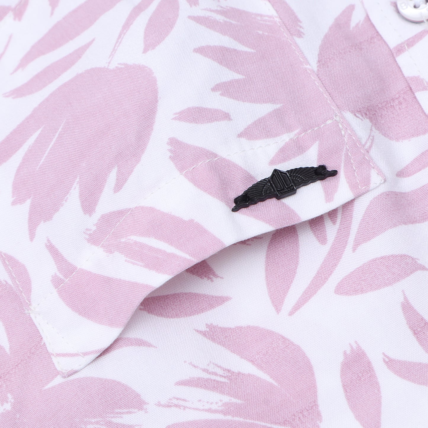 Salmon Pink Rayon Printed Shirt for Boys