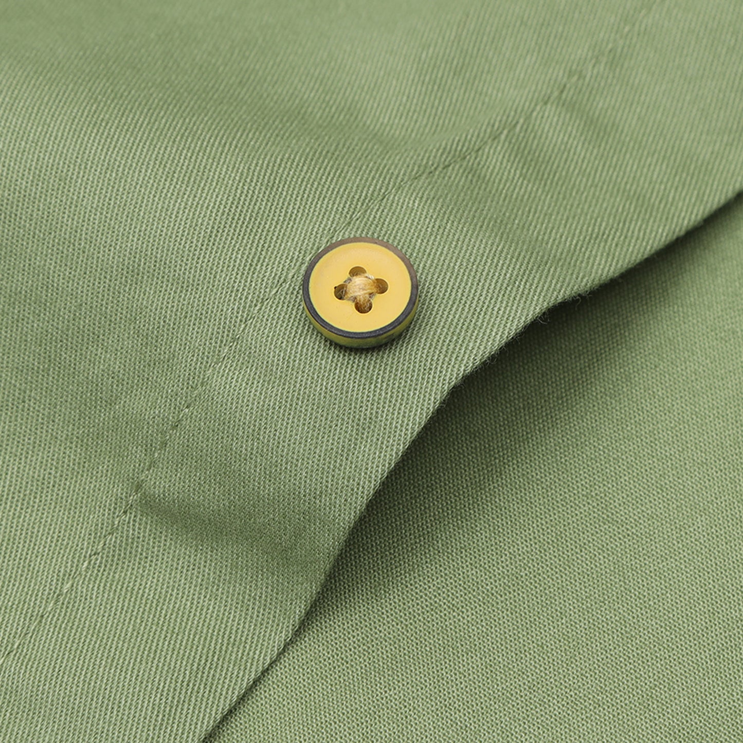 Sab Green Twill Leather Finish Solid Shirt