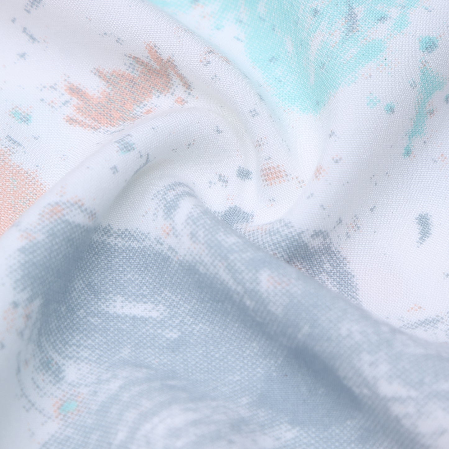 Peach Grey Rayon Printed Shirt for Boys