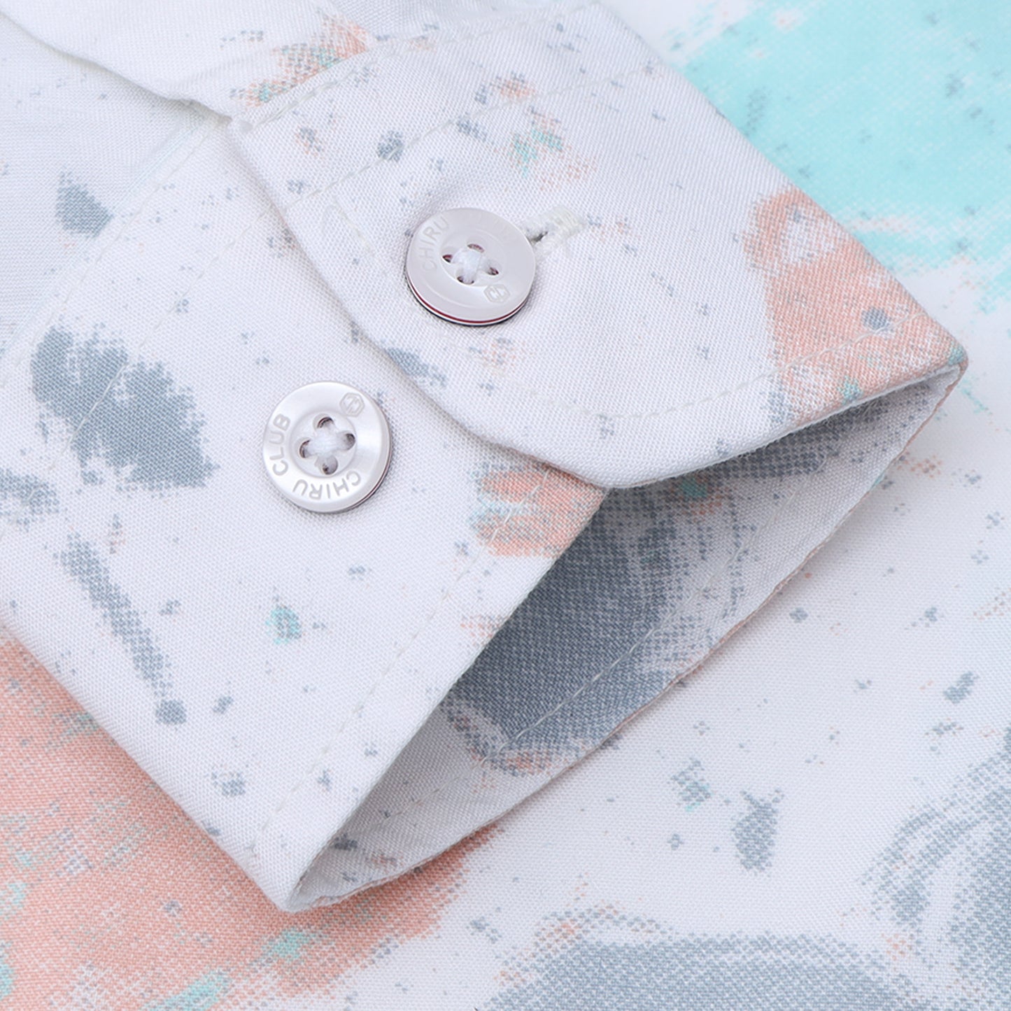 Peach Grey Rayon Printed Shirt for Boys