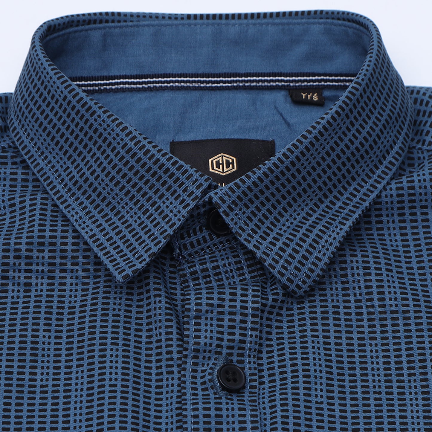 Teal Blue Laffer Printed Shirt for Boys