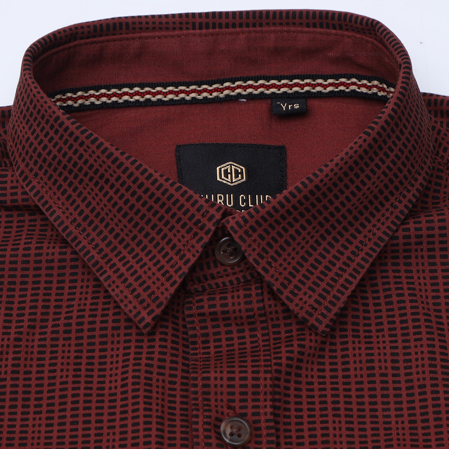 Maroon Laffer Printed Shirt for Boys