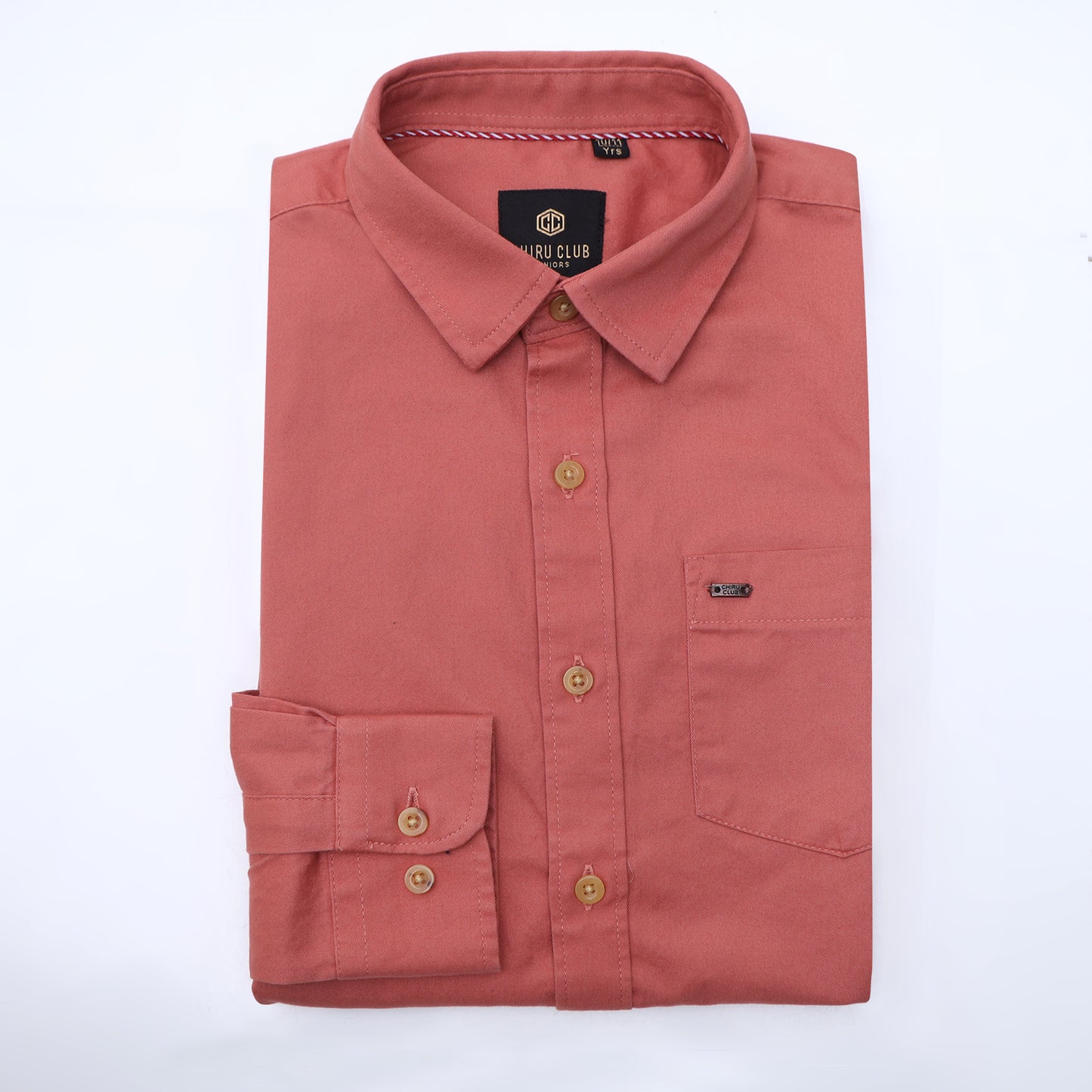 Fuzzy Wuzzy Brown Twill Leather Finish Solid Shirt