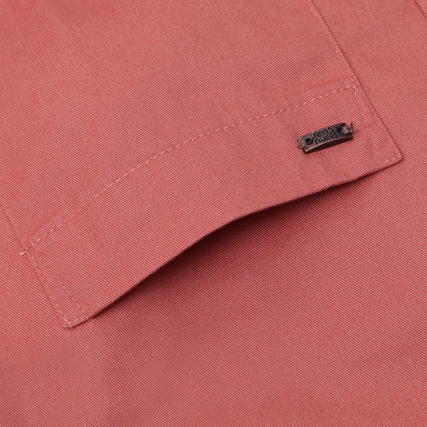 Fuzzy Wuzzy Brown Twill Leather Finish Solid Shirt