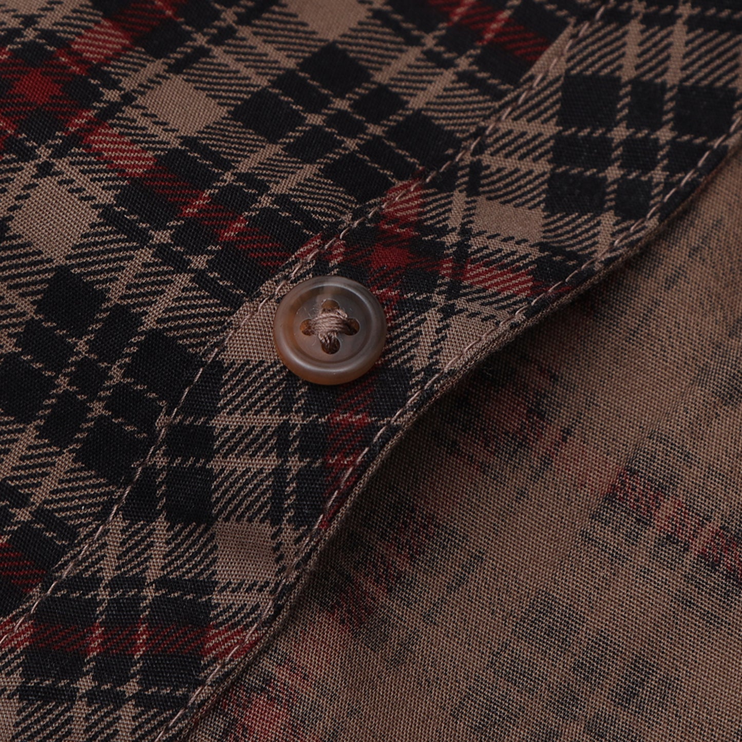 Khaki Laffer Checks Shirt for Boys