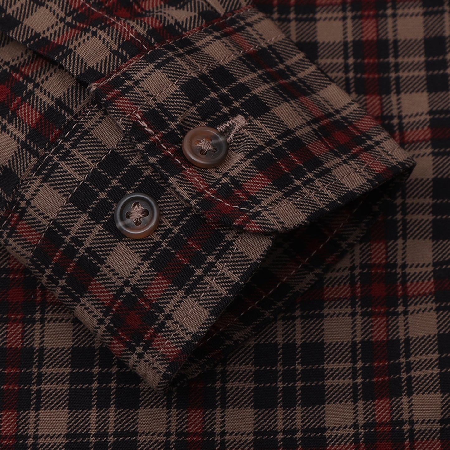 Khaki Laffer Checks Shirt for Boys