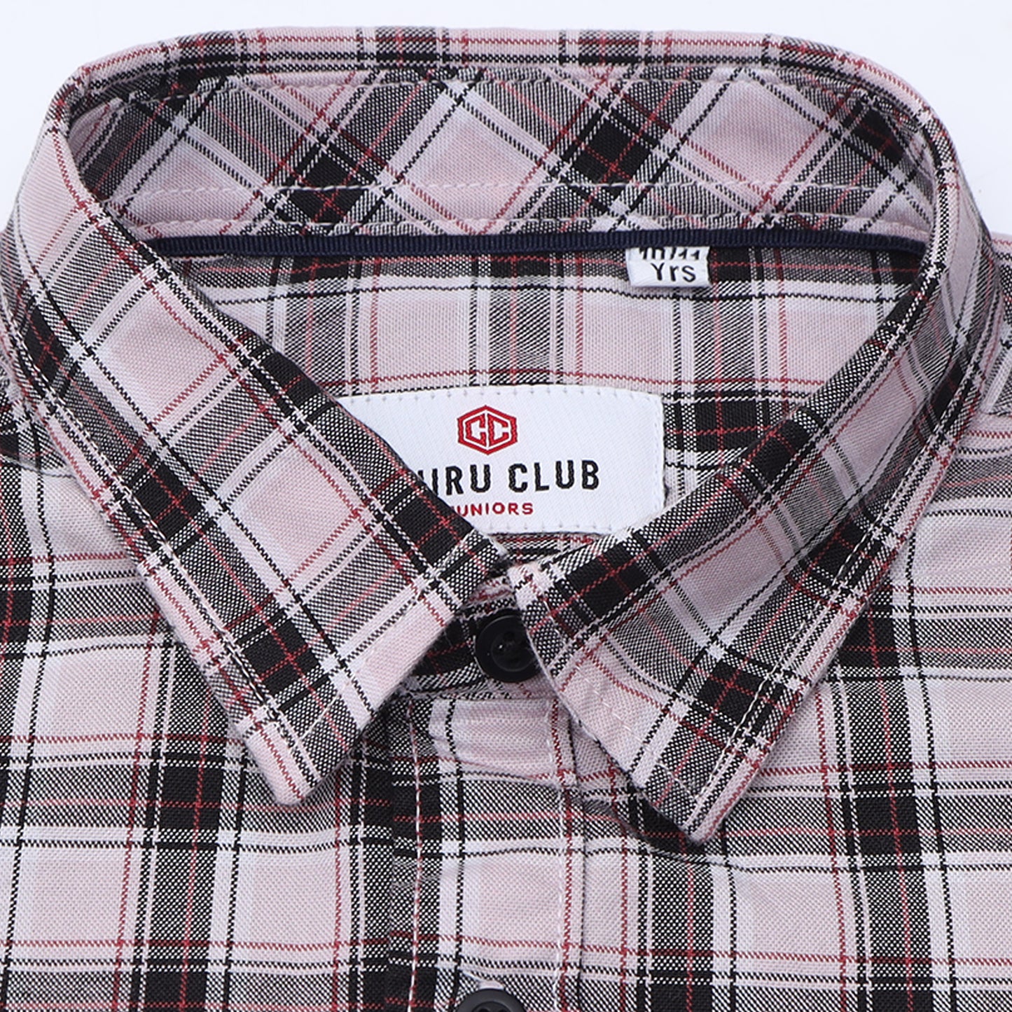 Peach Oxford Checks Shirt for Boys