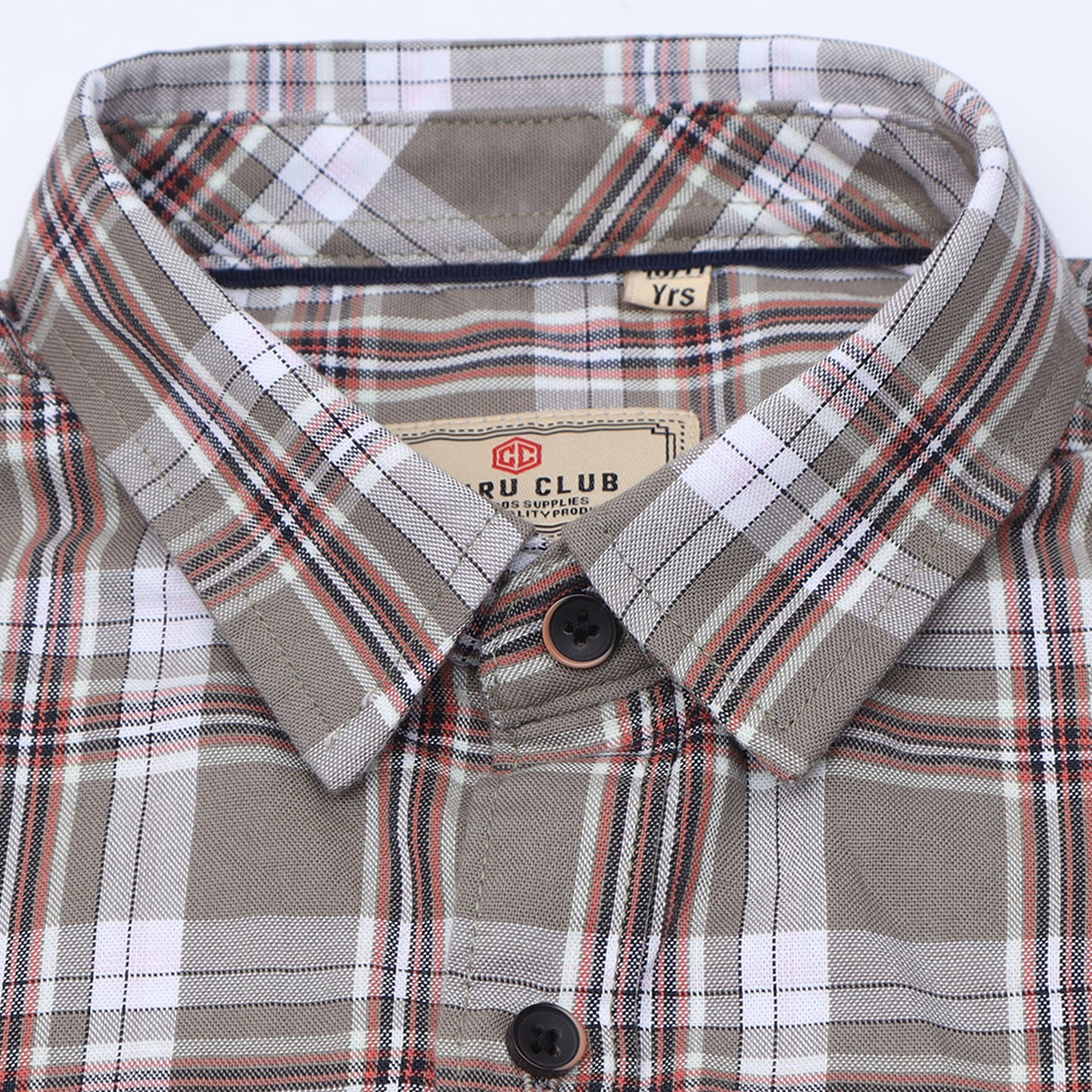 Sand Oxford Checks Shirt for Boys