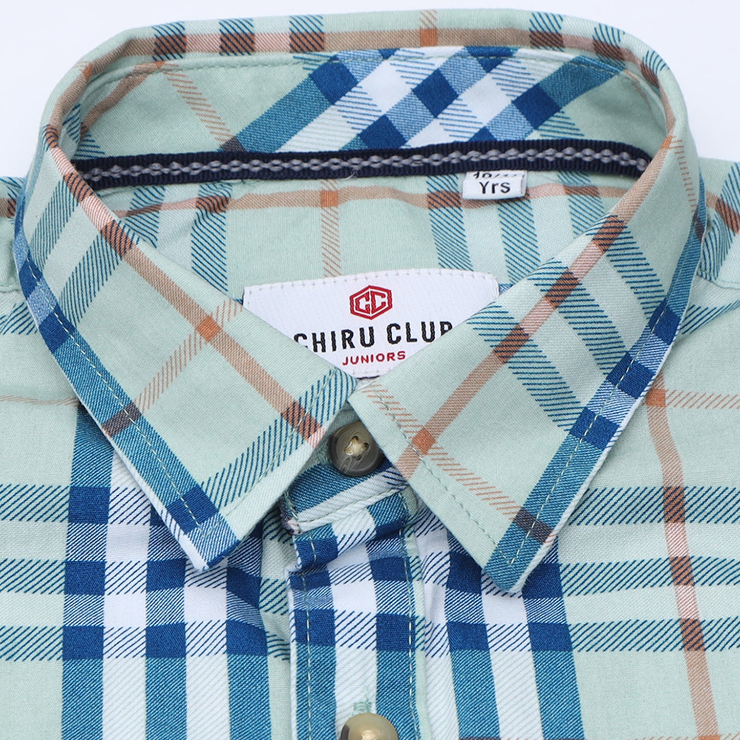 Pista Green Laffer Checks Shirt for Boys